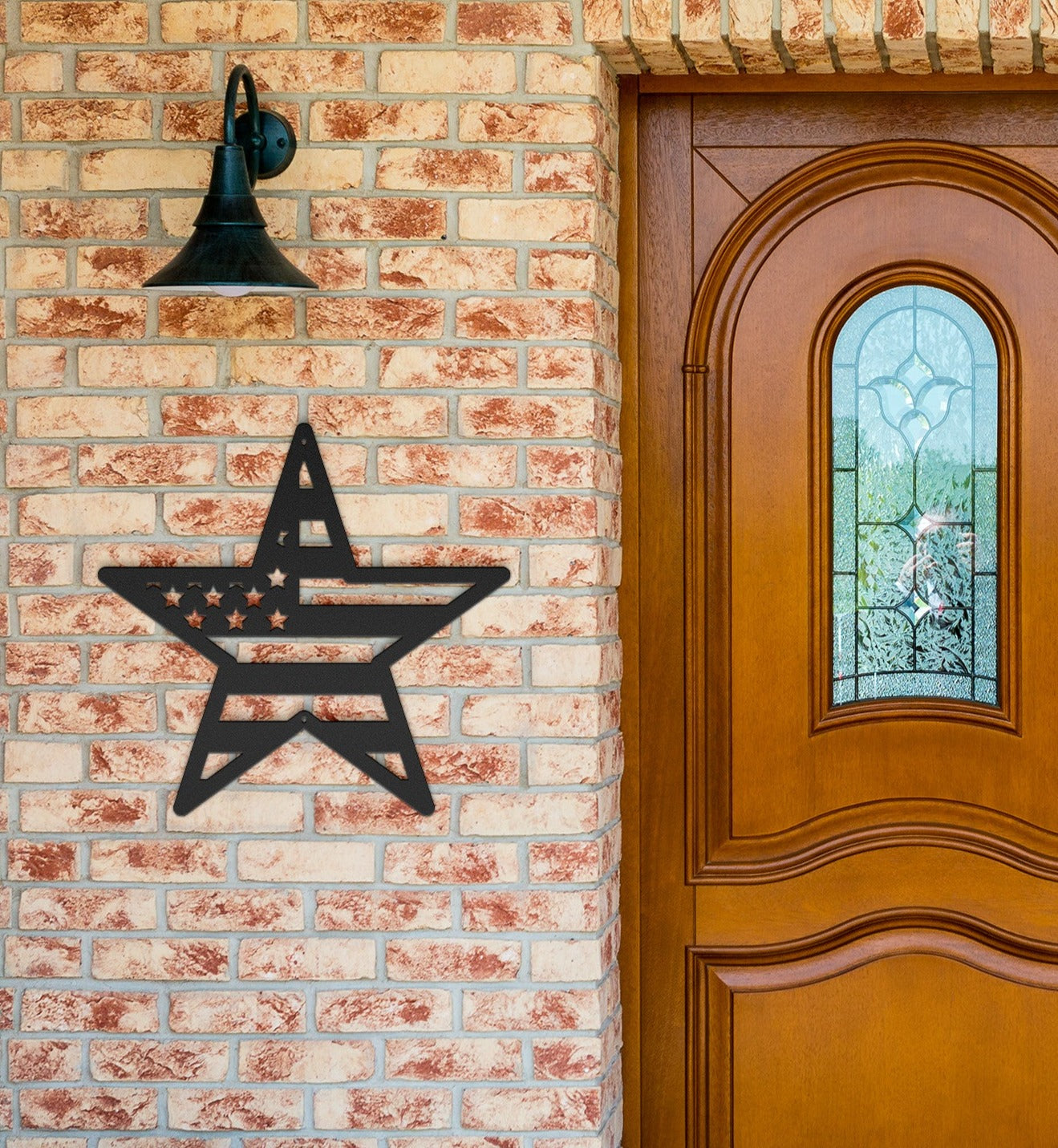 10134 - American Flag Star Patriotic Metal Sign