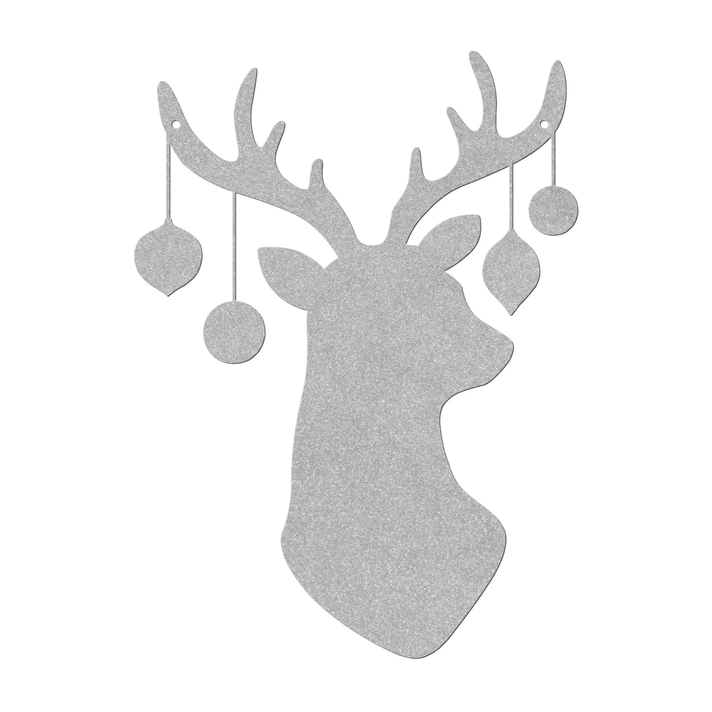 10122 - Christmas Buck with Ornaments Metal Sign