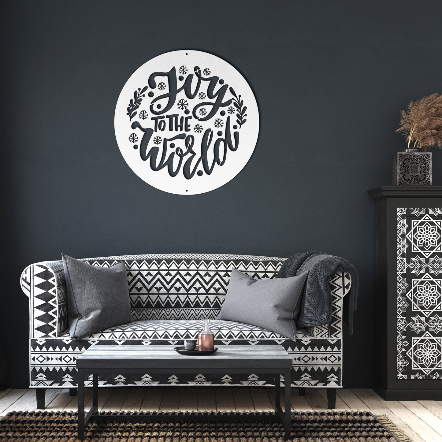 10118 - Christmas Joy to the World Metal Wall Art