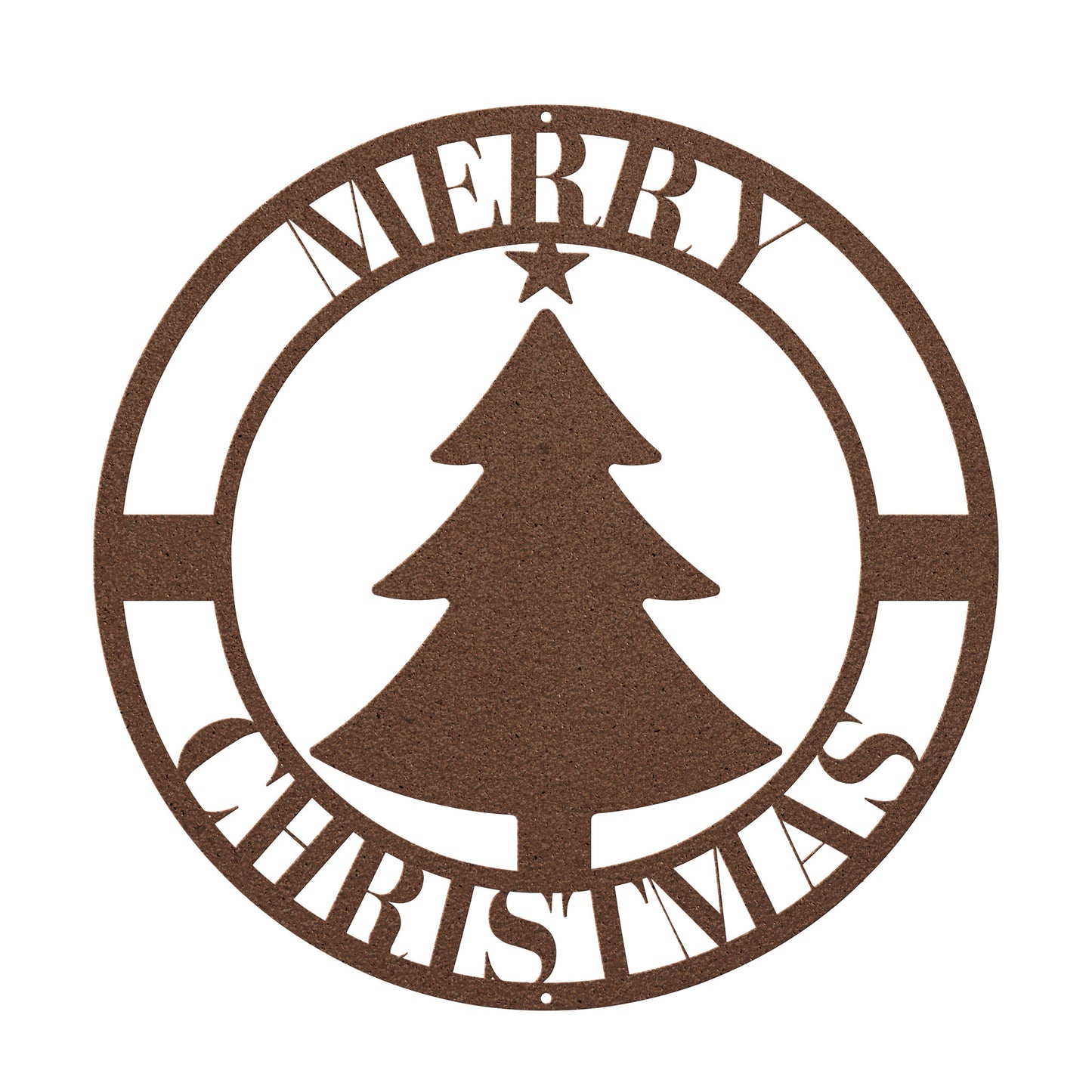 10183 - * Christmas Tree Merry Christmas Circular Sign