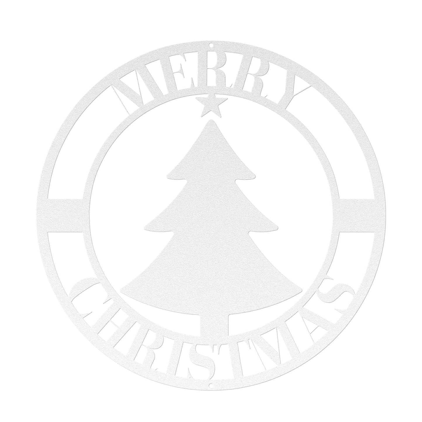 10183 - * Christmas Tree Merry Christmas Circular Sign