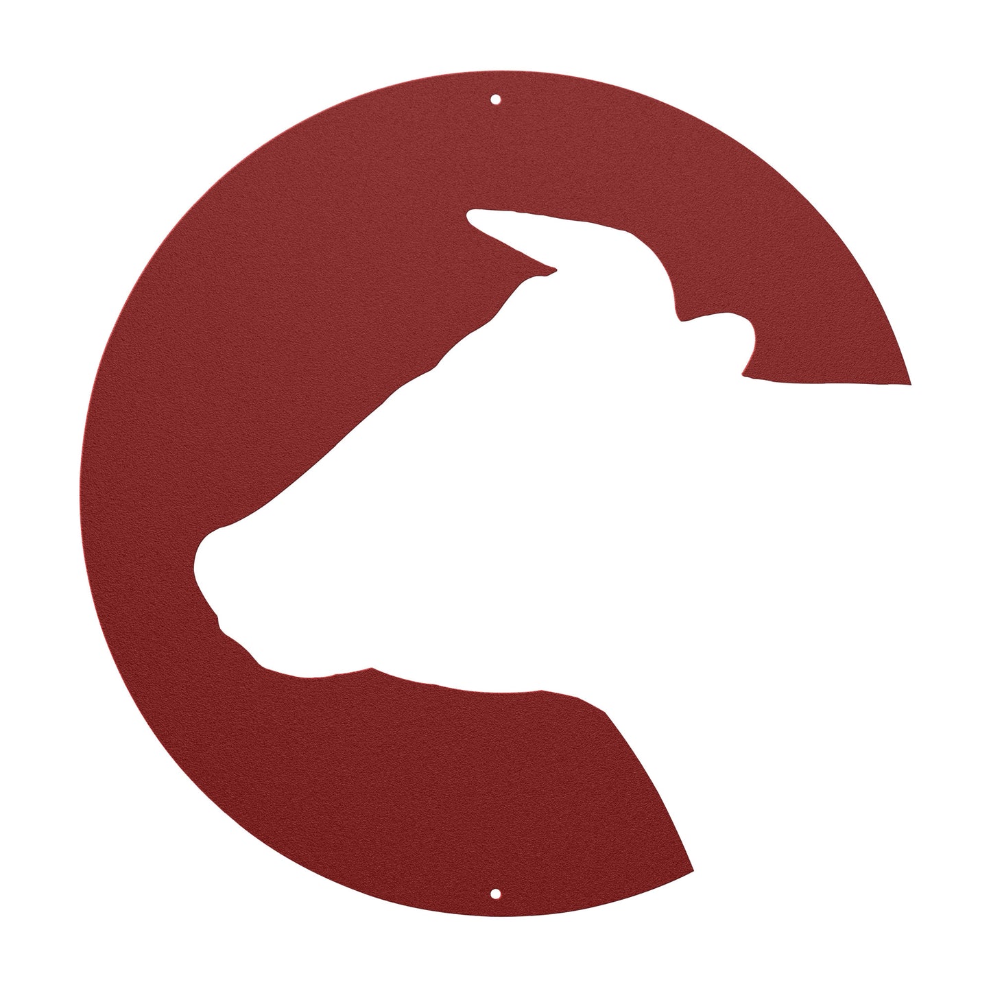 10108 - Cow Head Cutout Metal Sign