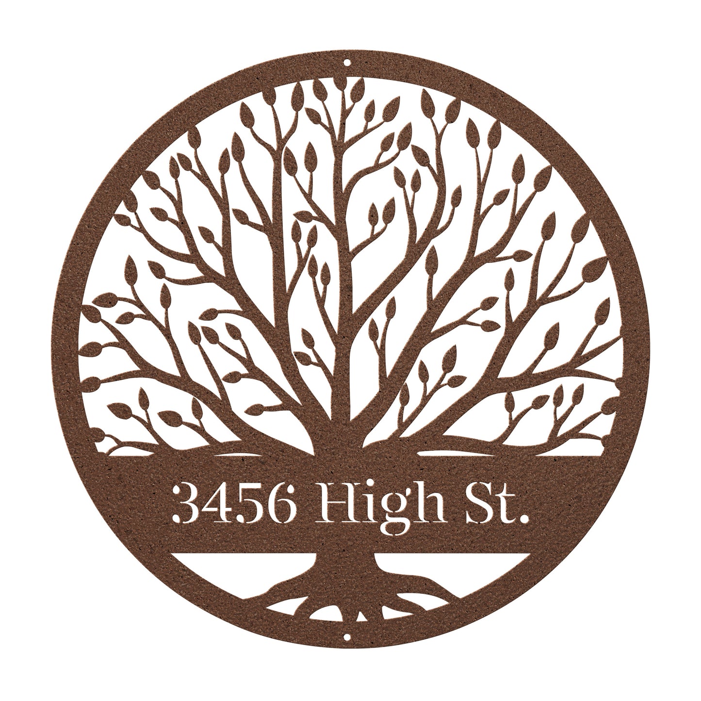 10466 - Tree Custom Address Metal Sign