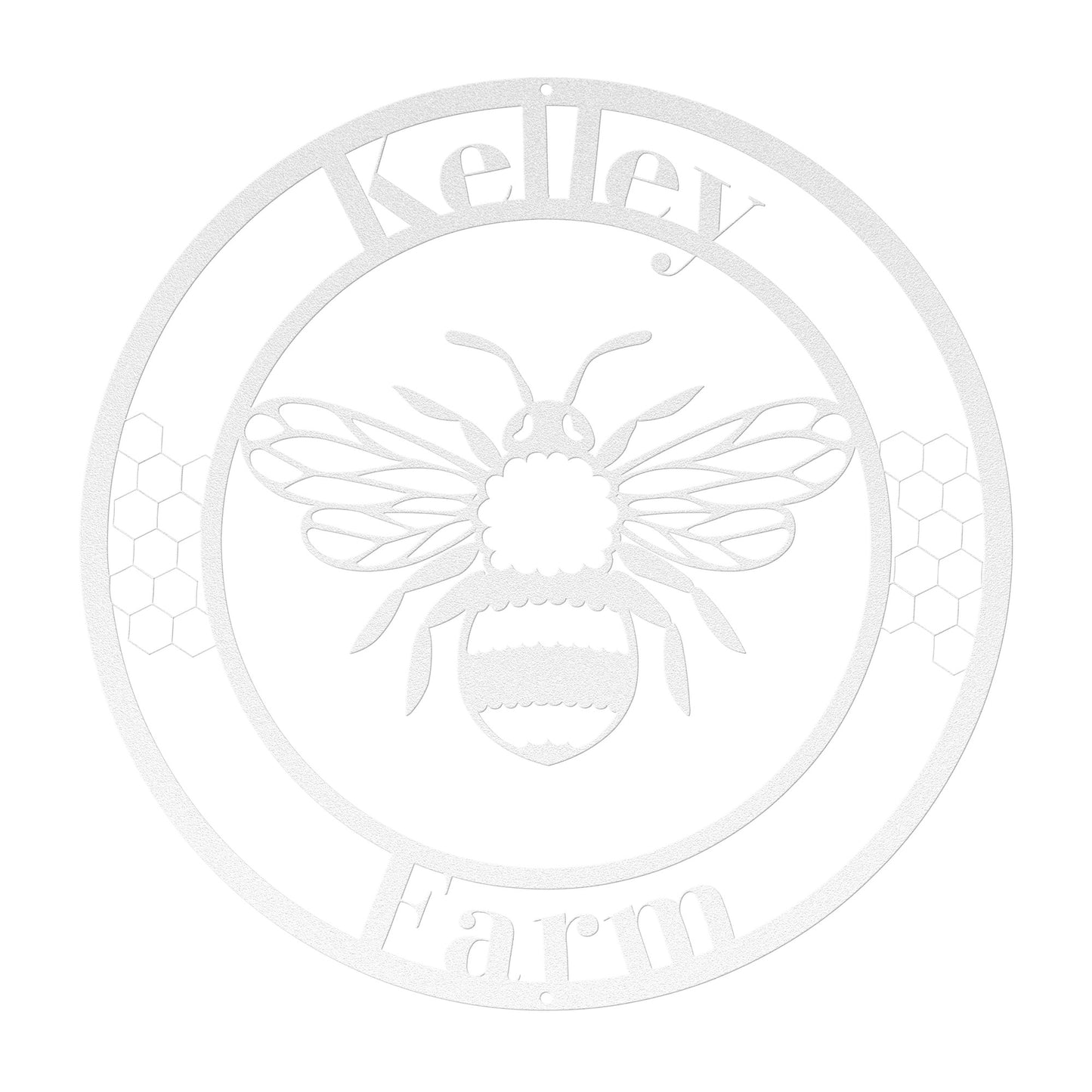 10130 - Bee Circular Custom Farm Metal Sign