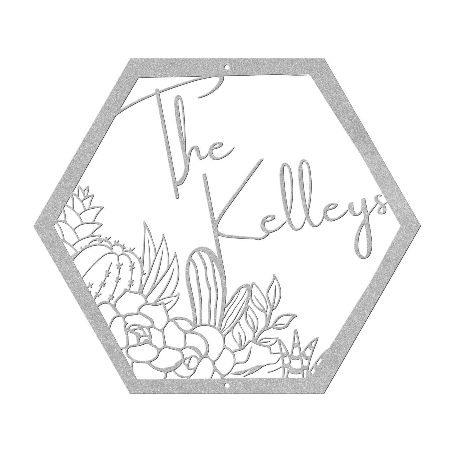 10044 - Cactus Custom Family Name Sign