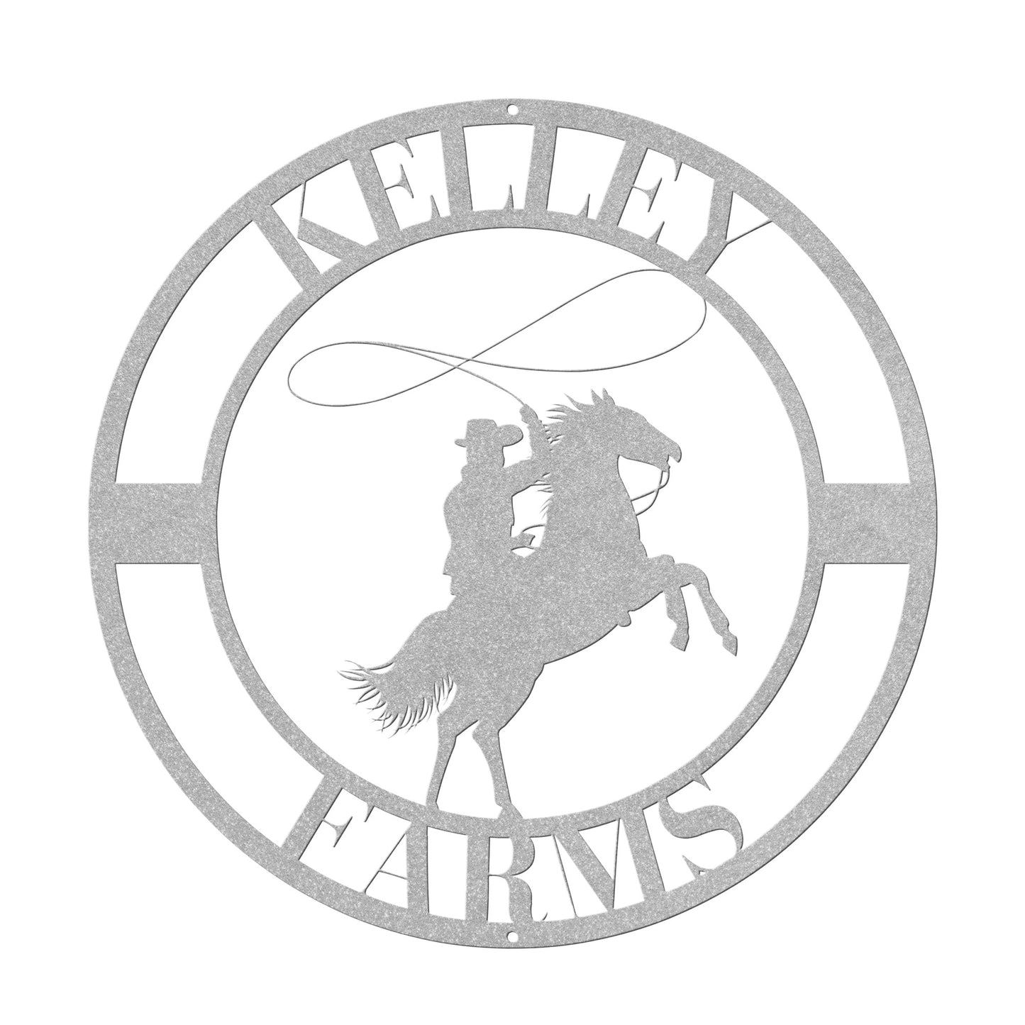 10023 - * Custom Cowboy Lasso Family Farm Sign