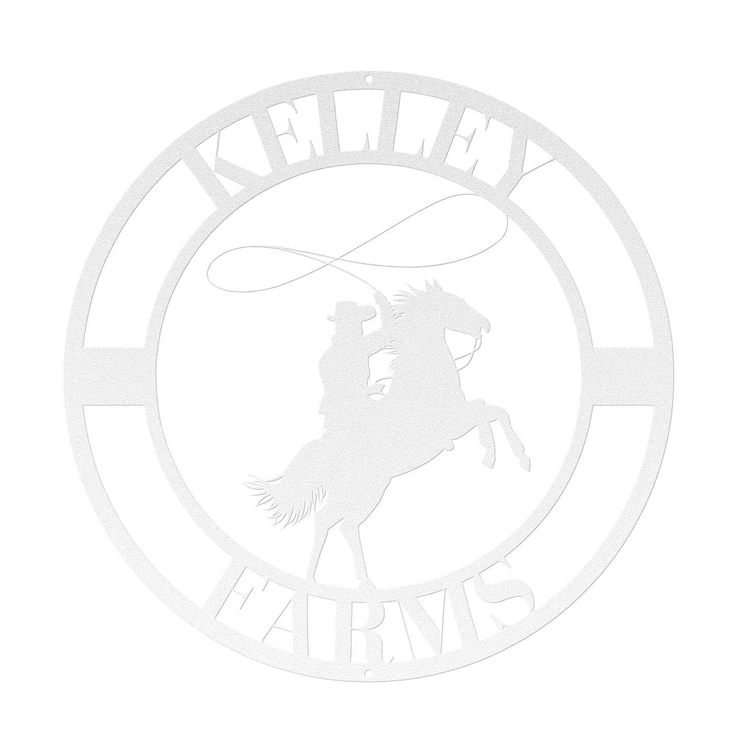 10023 - * Custom Cowboy Lasso Family Farm Sign