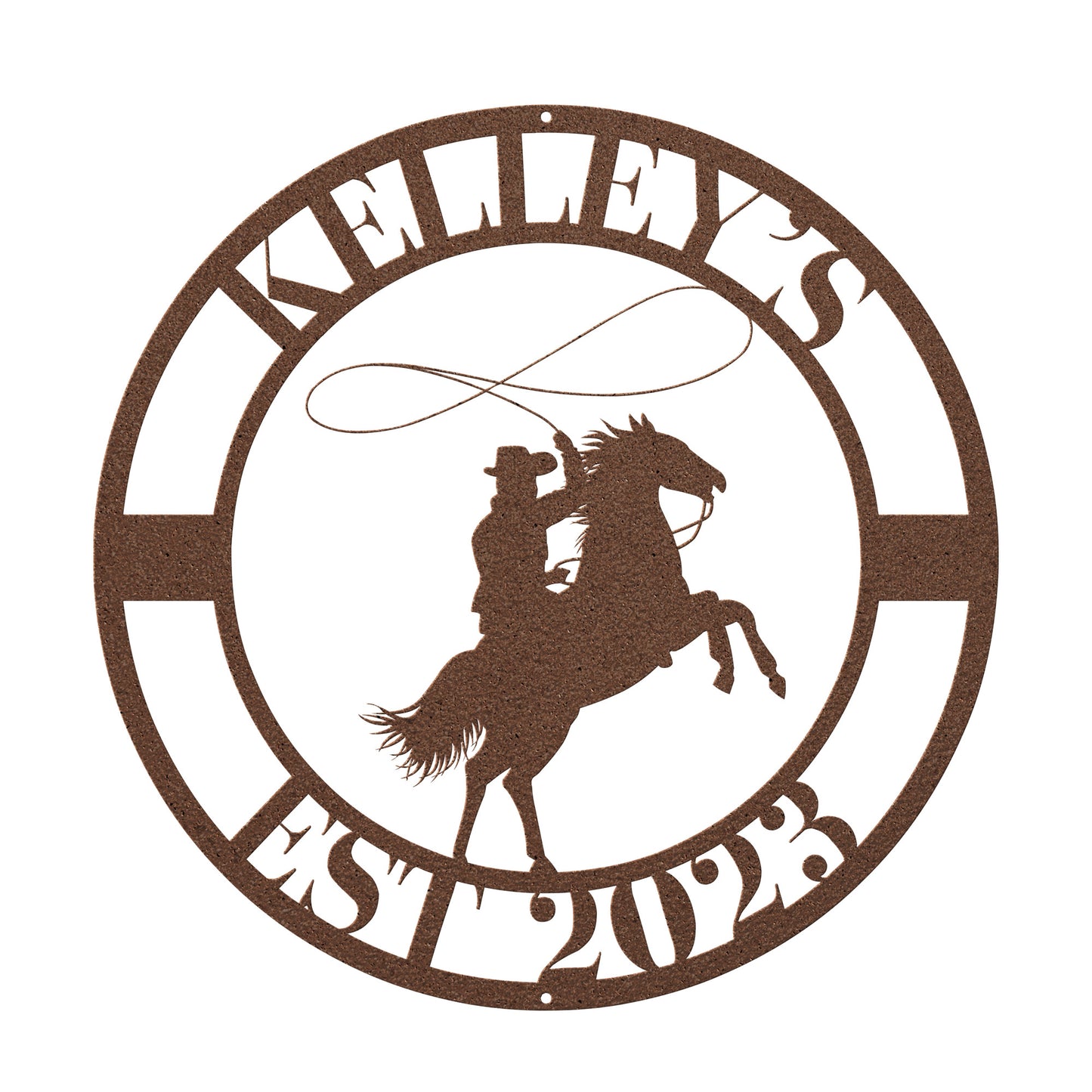 10024 - * Custom Cowboy Lasso Family Metal Sign