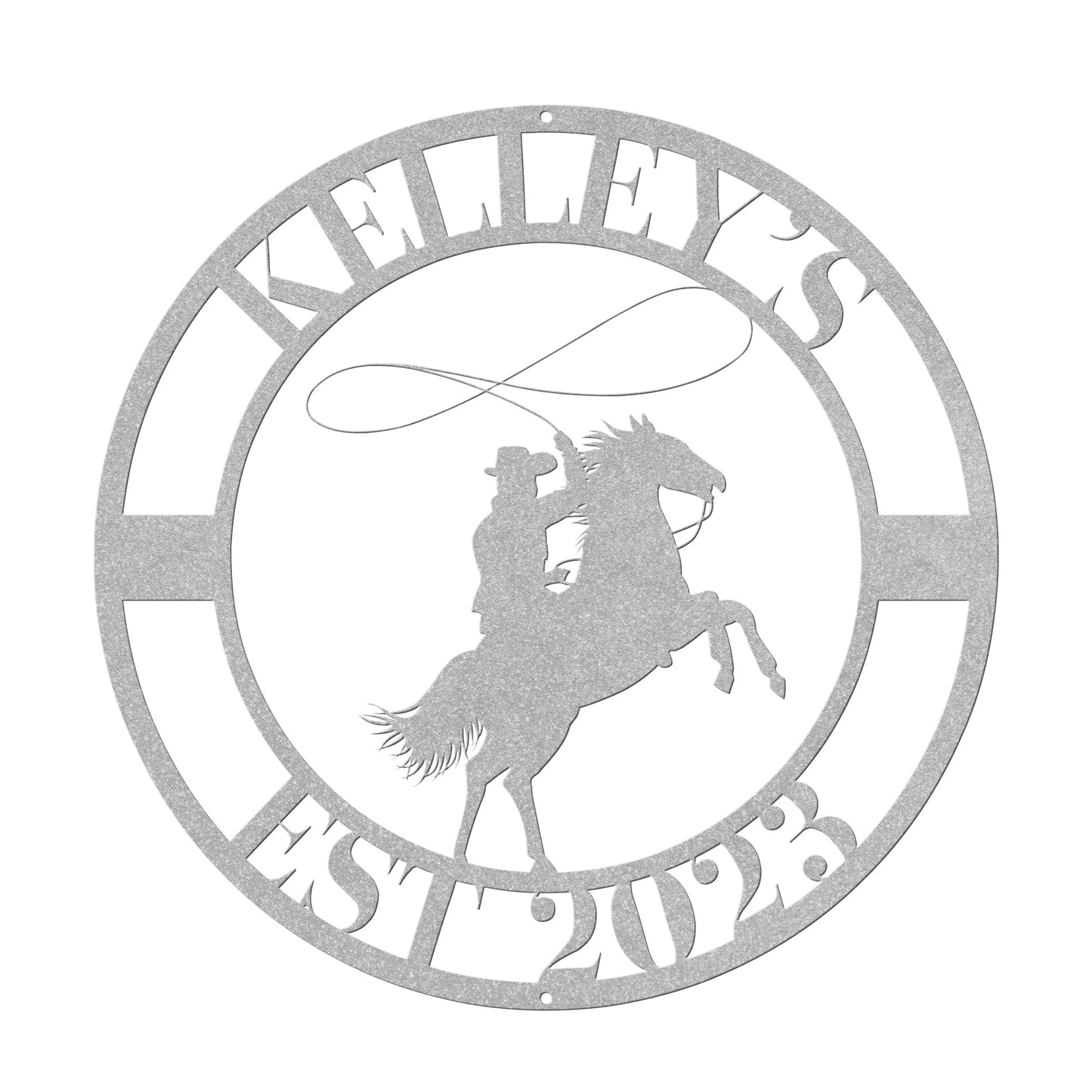 10024 - * Custom Cowboy Lasso Family Metal Sign