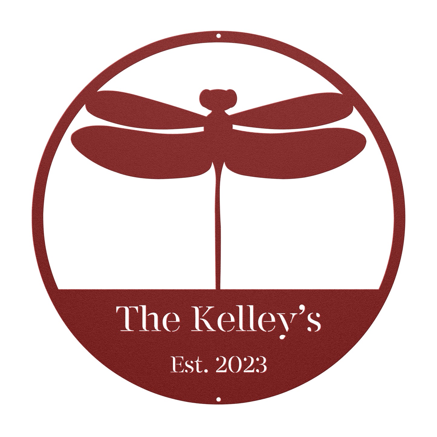 10102 - Dragonfly Circular Custom Family Sign