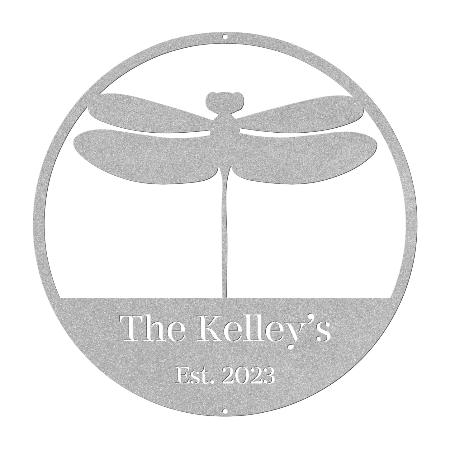10102 - Dragonfly Circular Custom Family Sign