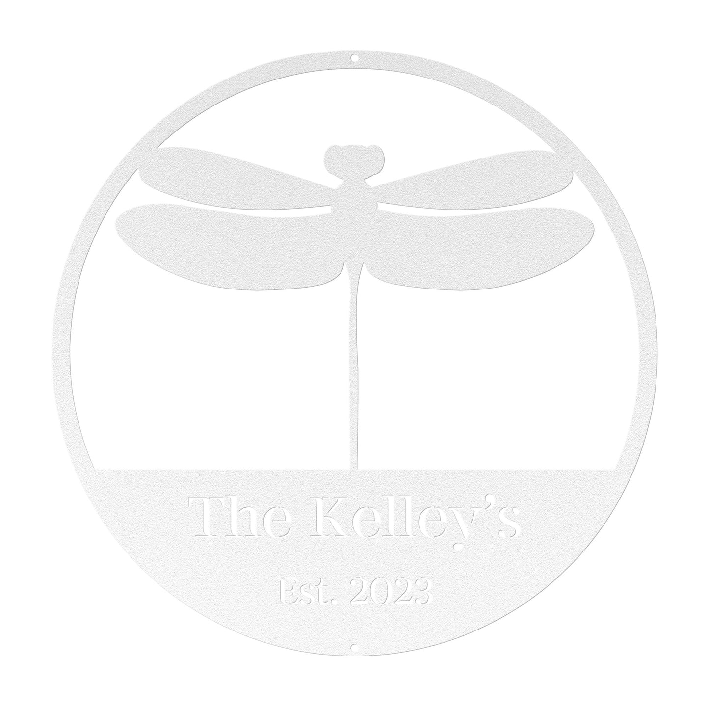 10102 - Dragonfly Circular Custom Family Sign