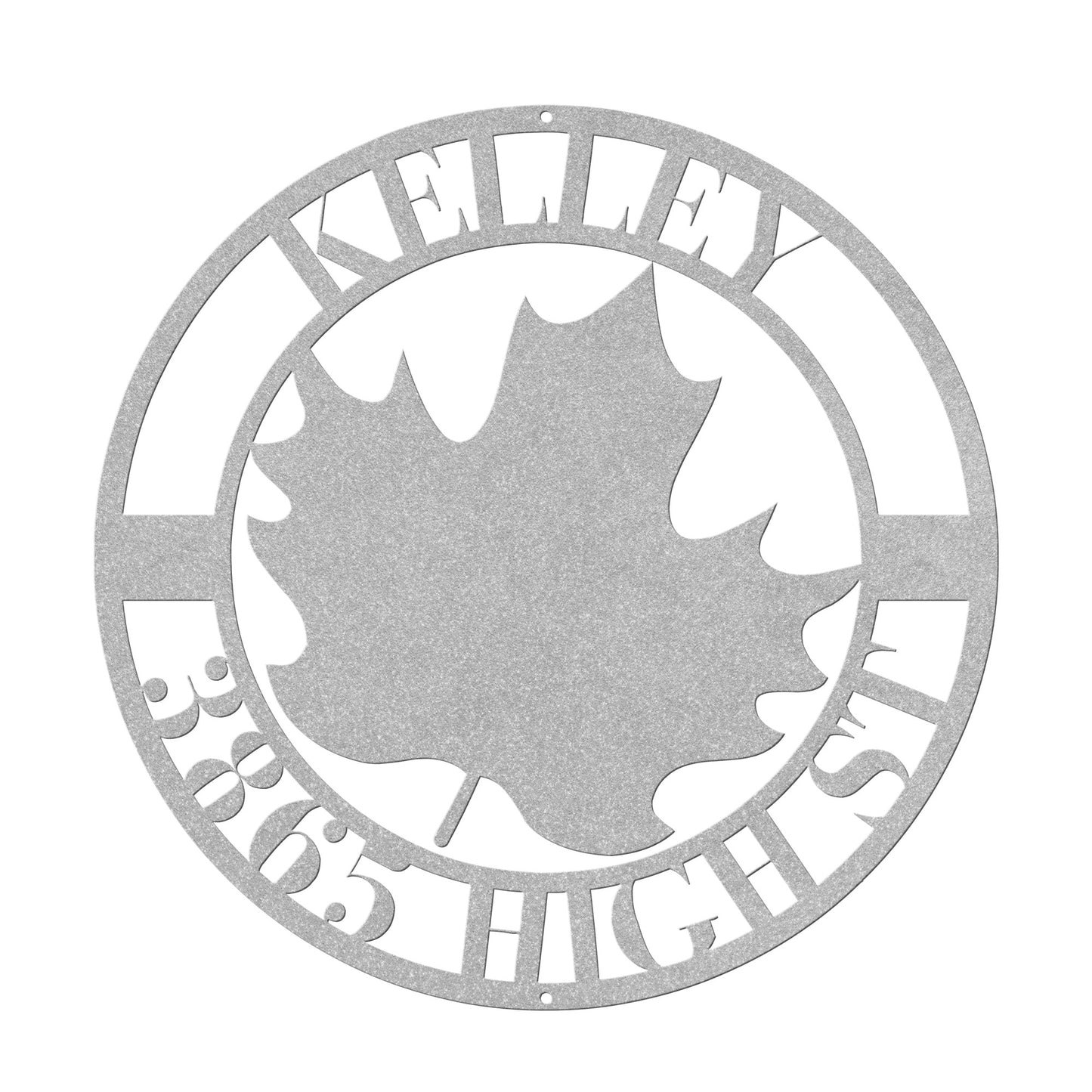 10100 - Fall Leaf Circular Custom Address Sign