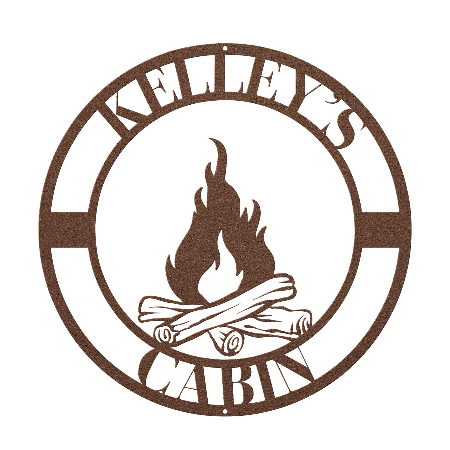 10047 - Family Campfire Custom Cabin Metal Sign