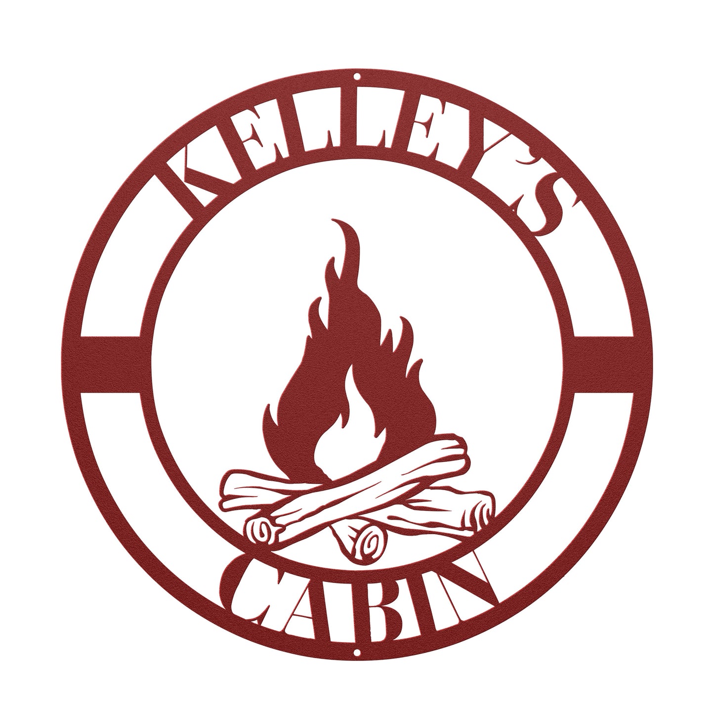 10047 - Family Campfire Custom Cabin Metal Sign