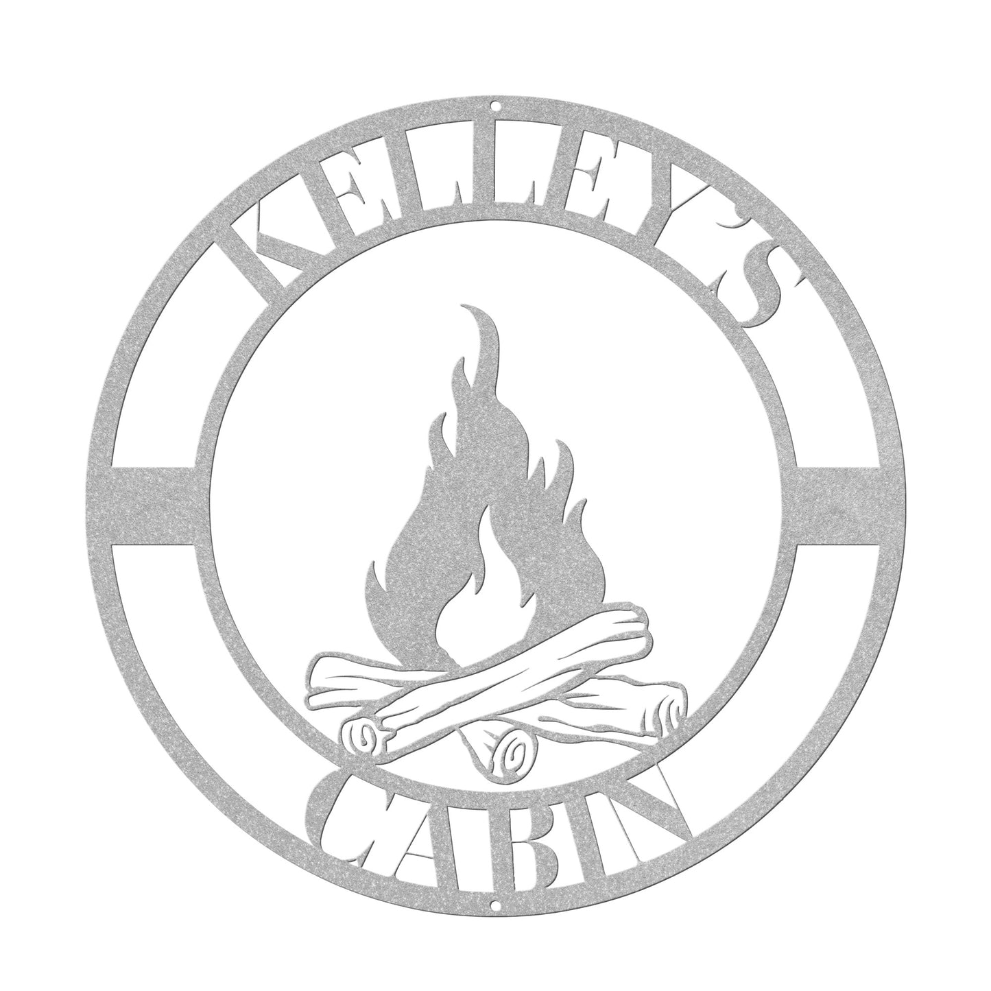 10047 - Family Campfire Custom Cabin Metal Sign