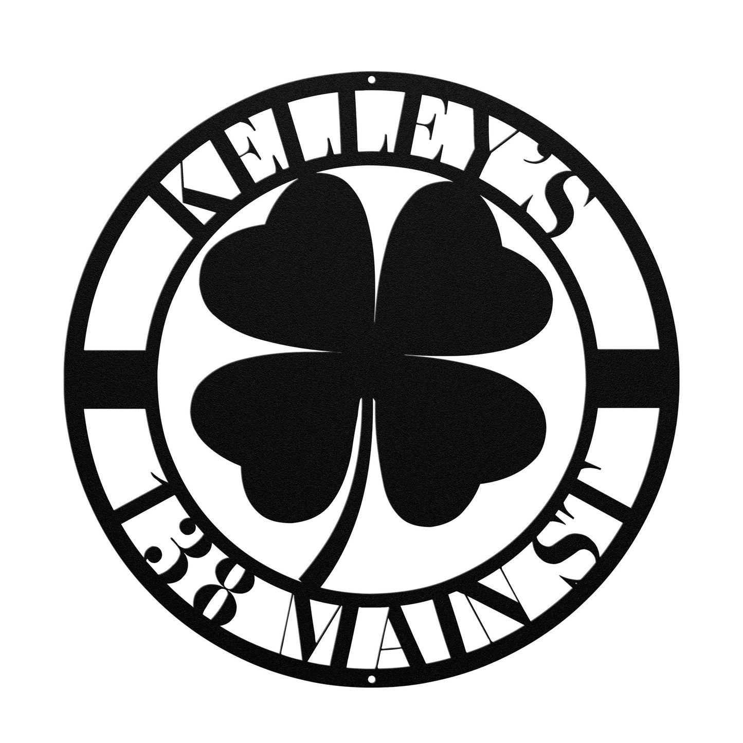 10032 - * Custom Four Leaf Clover Family Address Sign