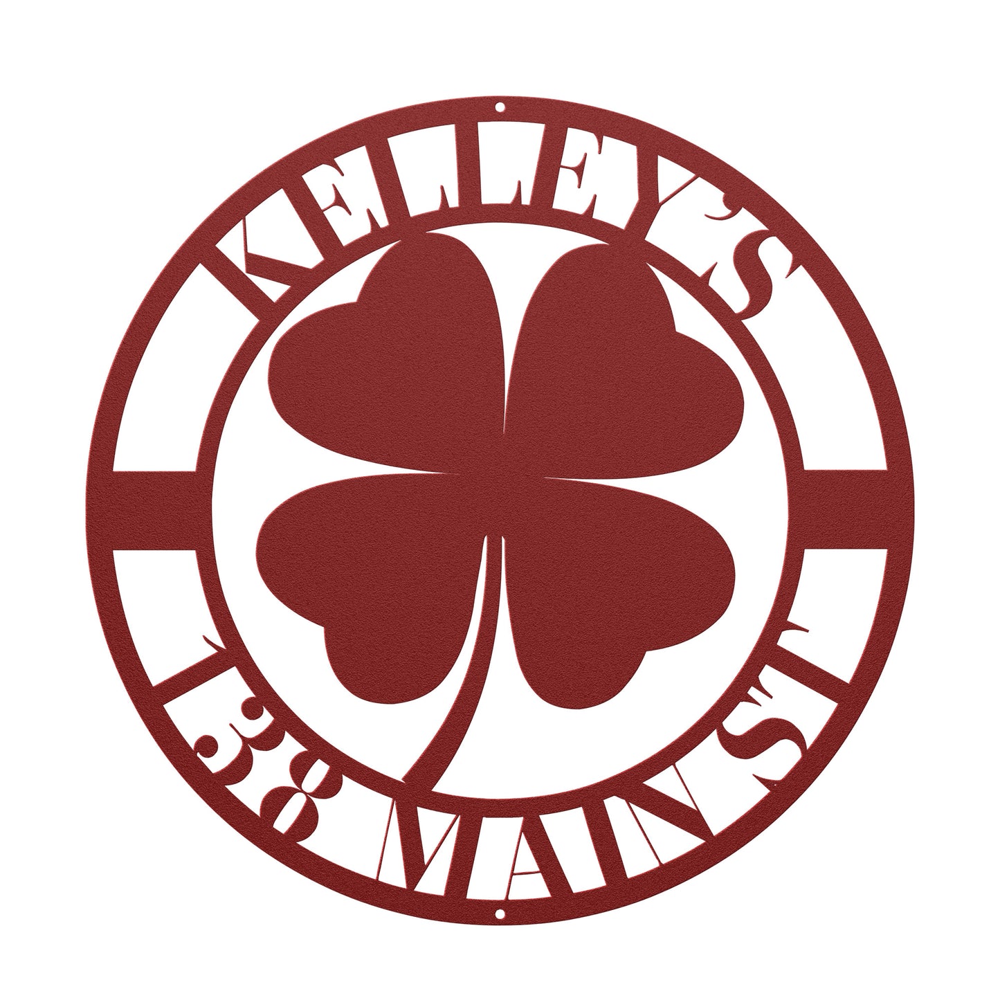 10032 - * Custom Four Leaf Clover Family Address Sign