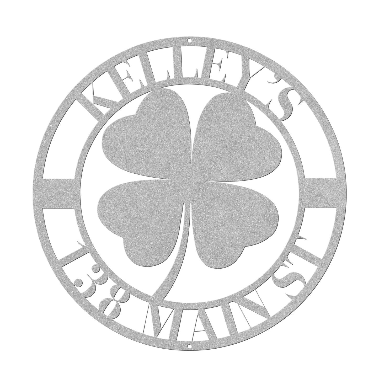 10032 - * Custom Four Leaf Clover Family Address Sign