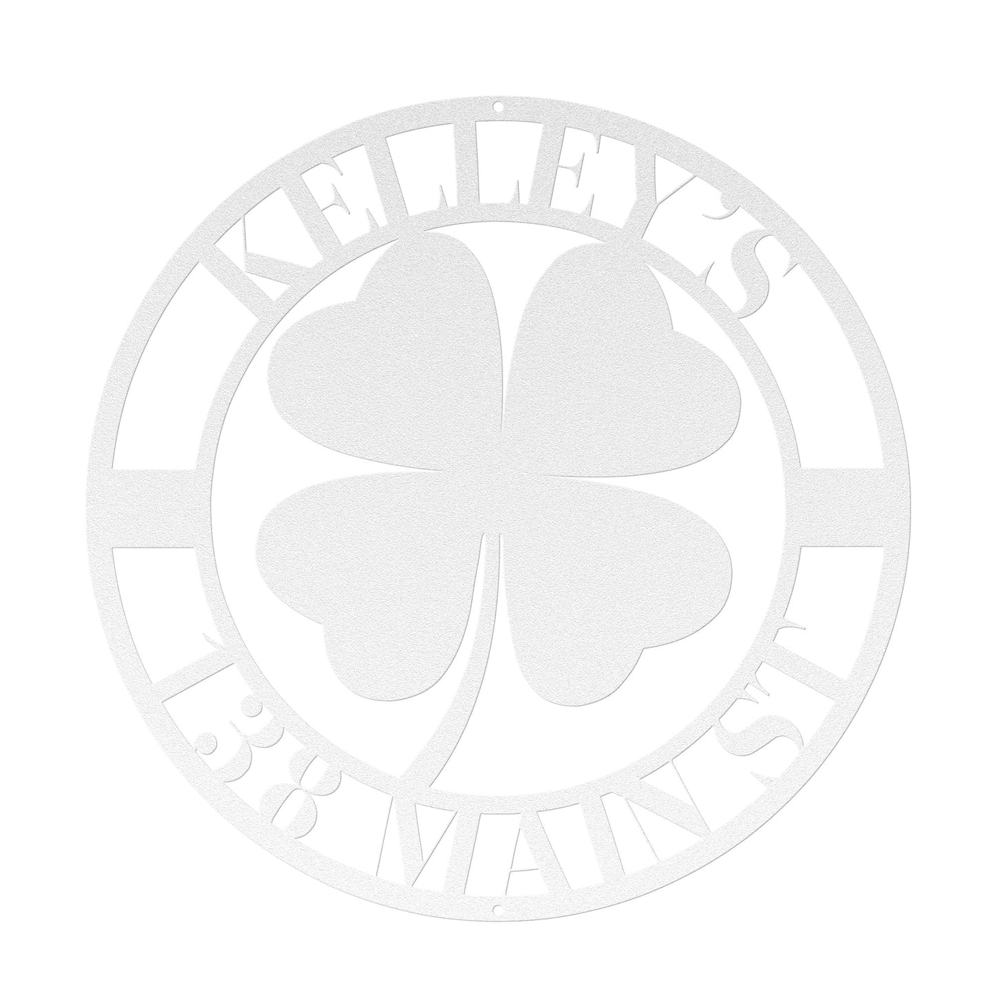 10032 - * Custom Four Leaf Clover Family Address Sign