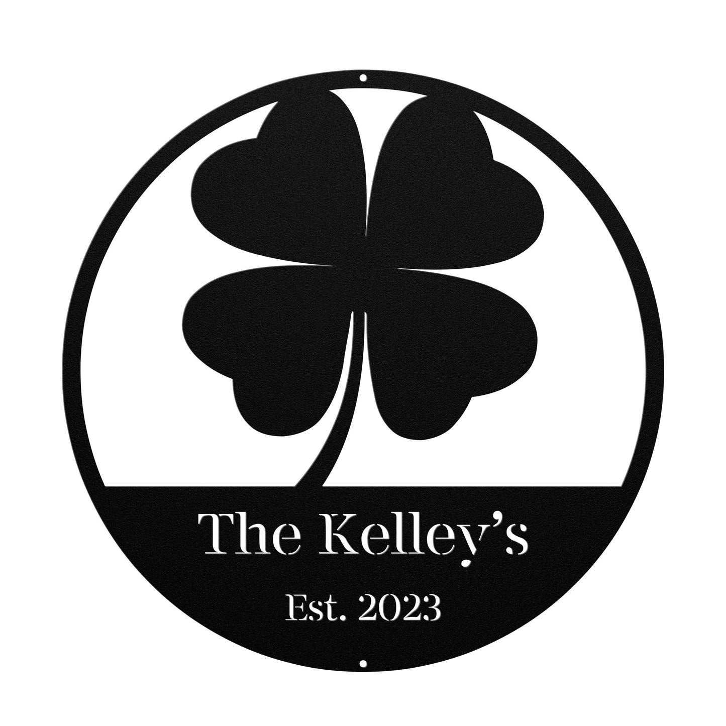 10027 - * Custom Four Leaf Clover Family Sign