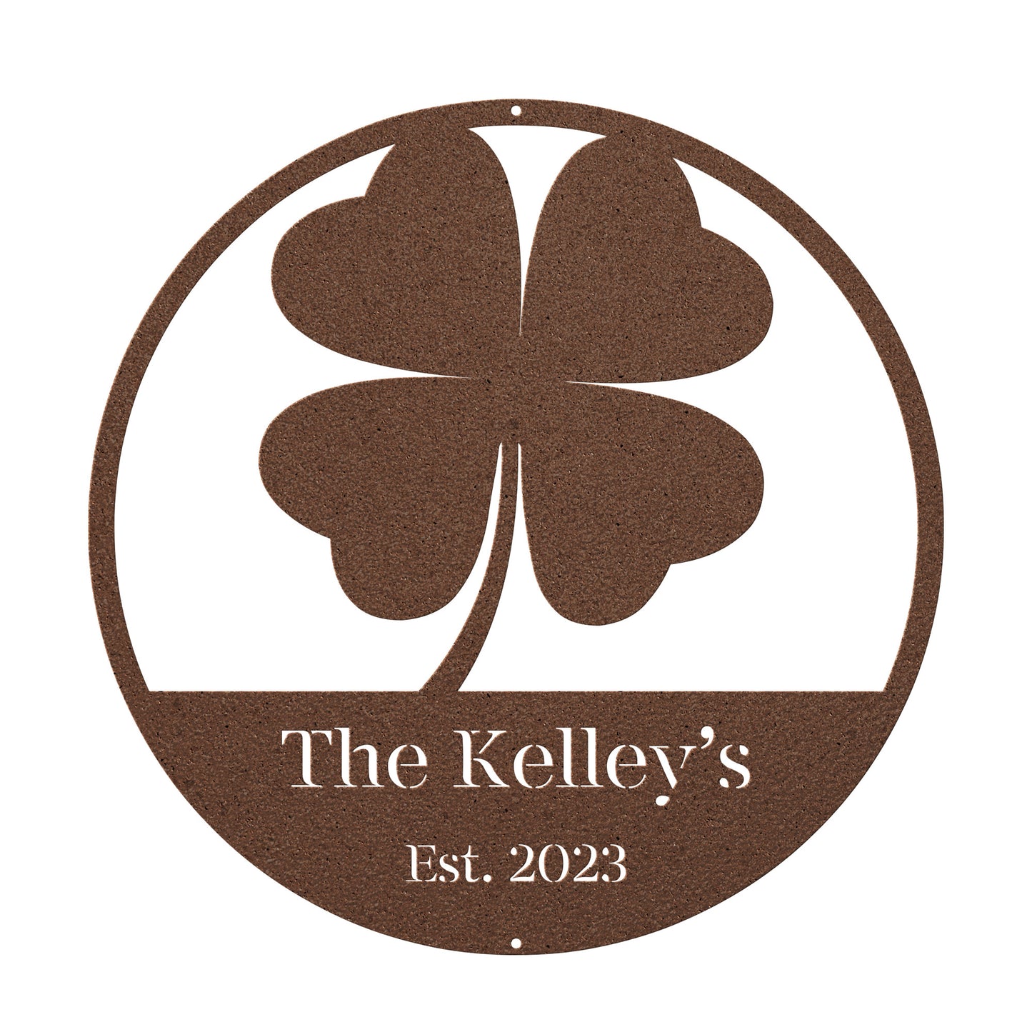 10027 - * Custom Four Leaf Clover Family Sign