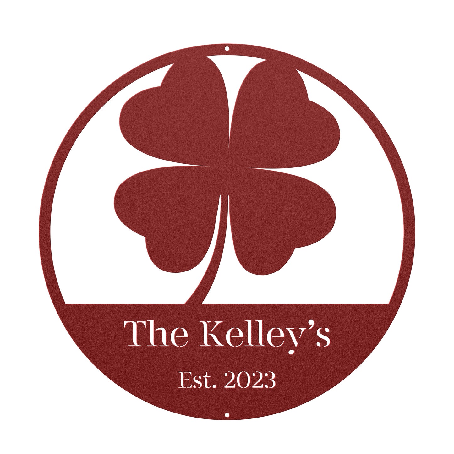 10027 - * Custom Four Leaf Clover Family Sign