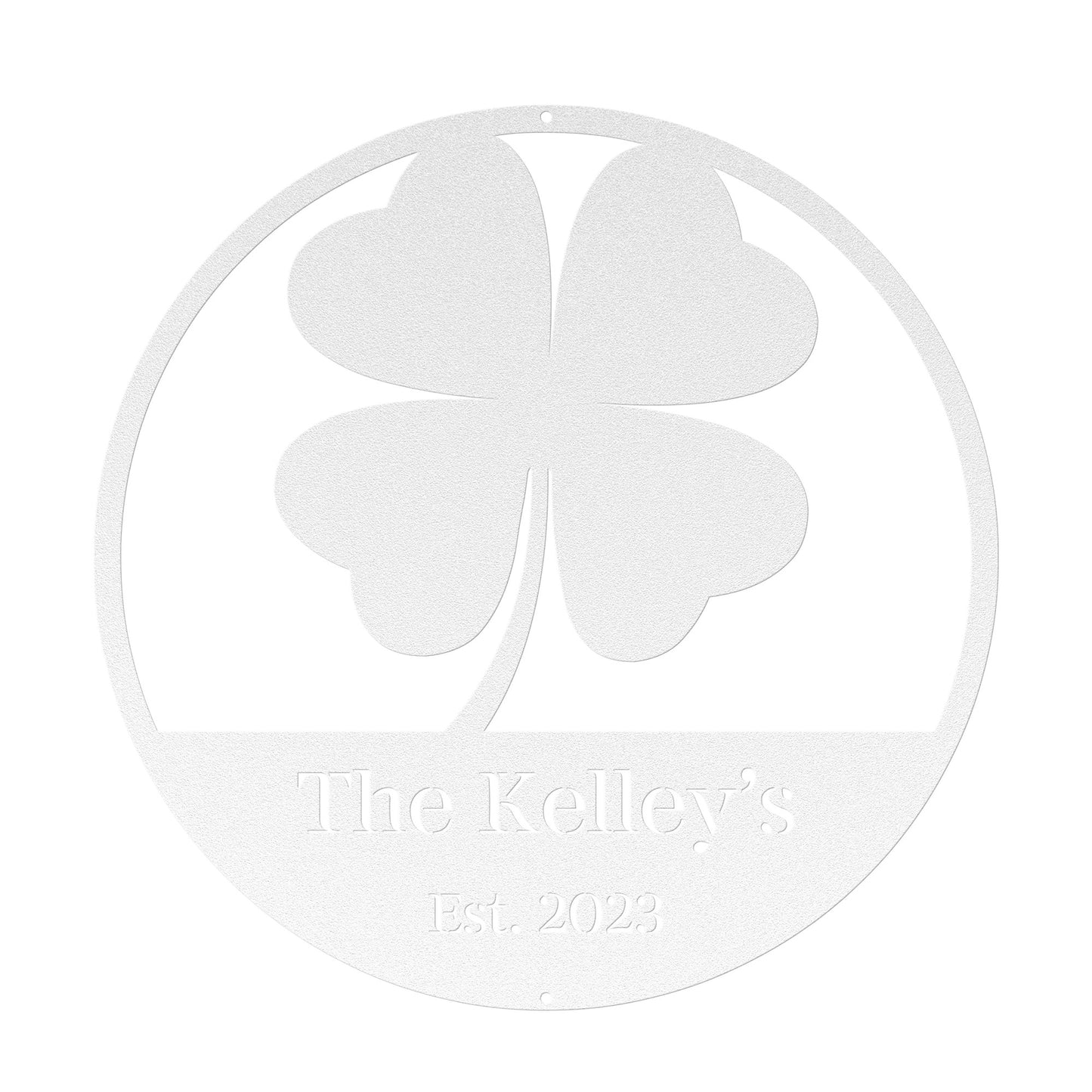 10027 - * Custom Four Leaf Clover Family Sign