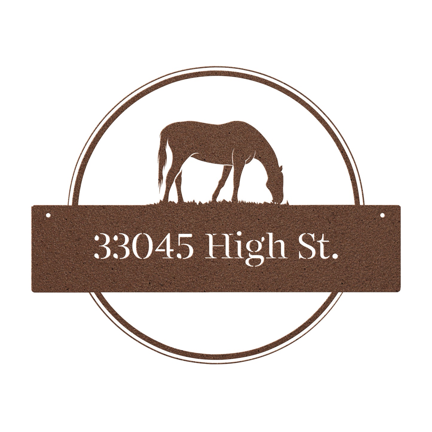 10009 - * Custom Grazing Horse Address Sign