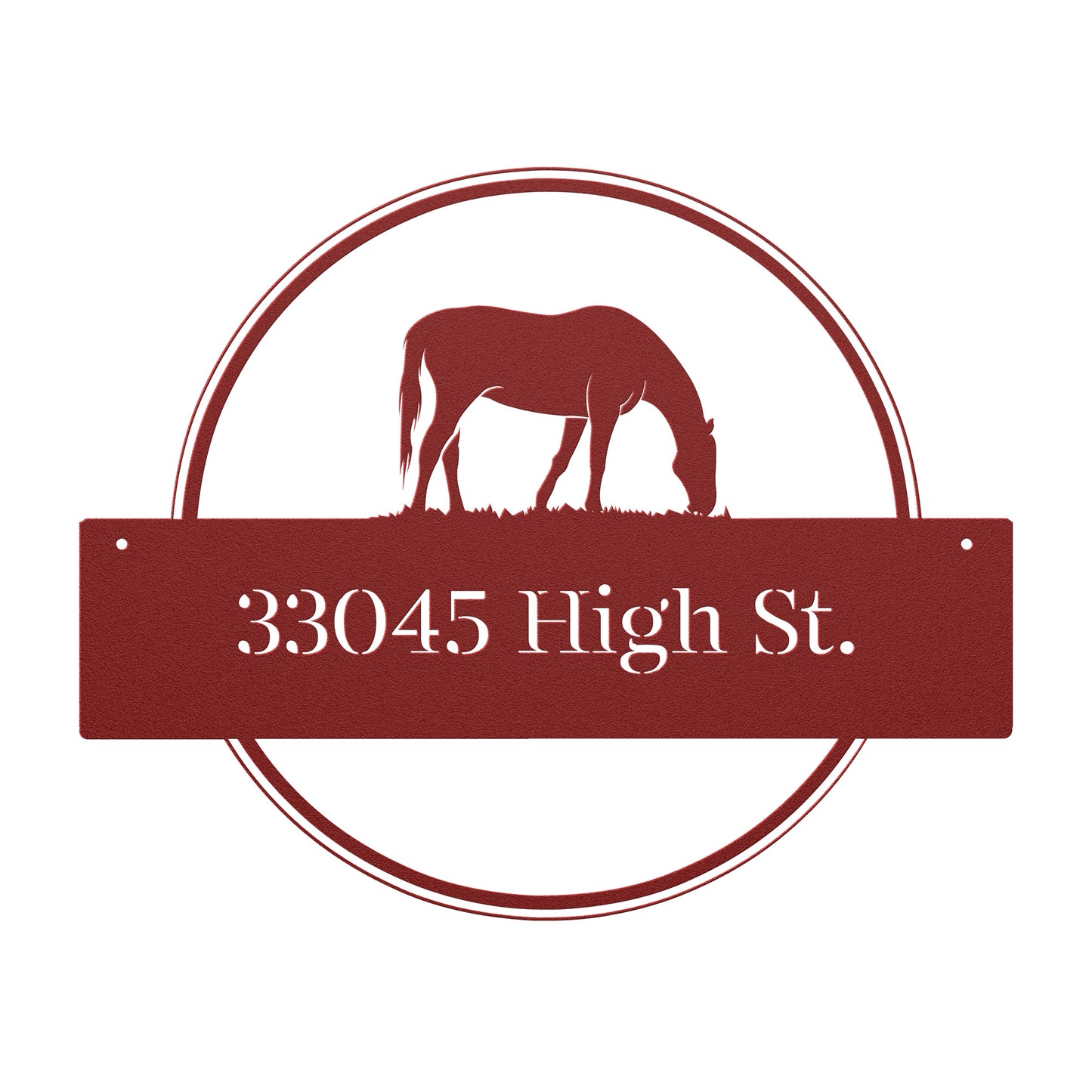 10009 - * Custom Grazing Horse Address Sign