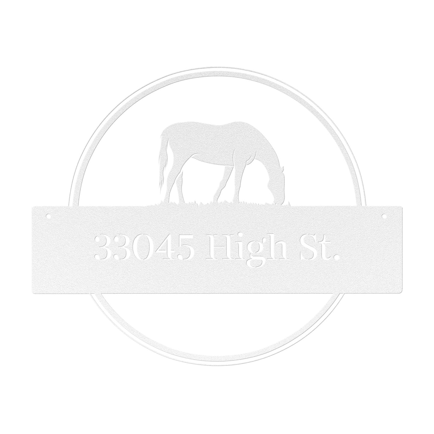 10009 - * Custom Grazing Horse Address Sign