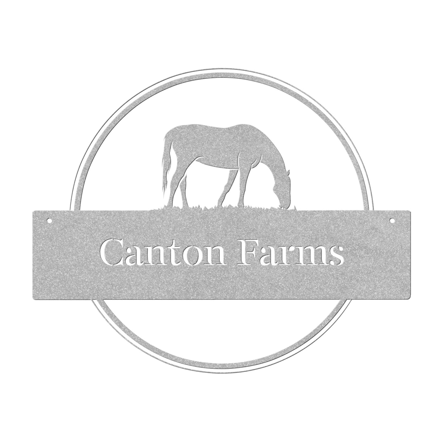 10008 - * Custom Grazing Horse Farm Sign