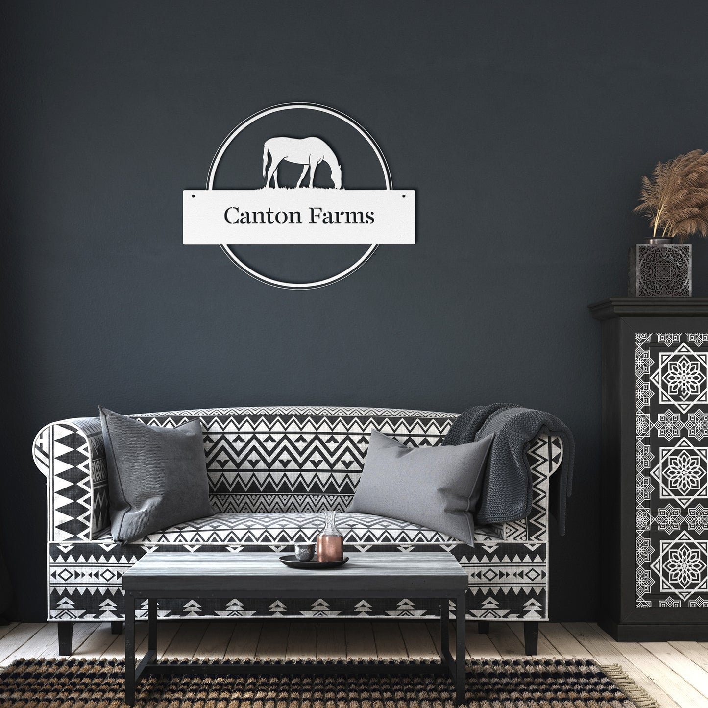 10008 - * Custom Grazing Horse Farm Sign