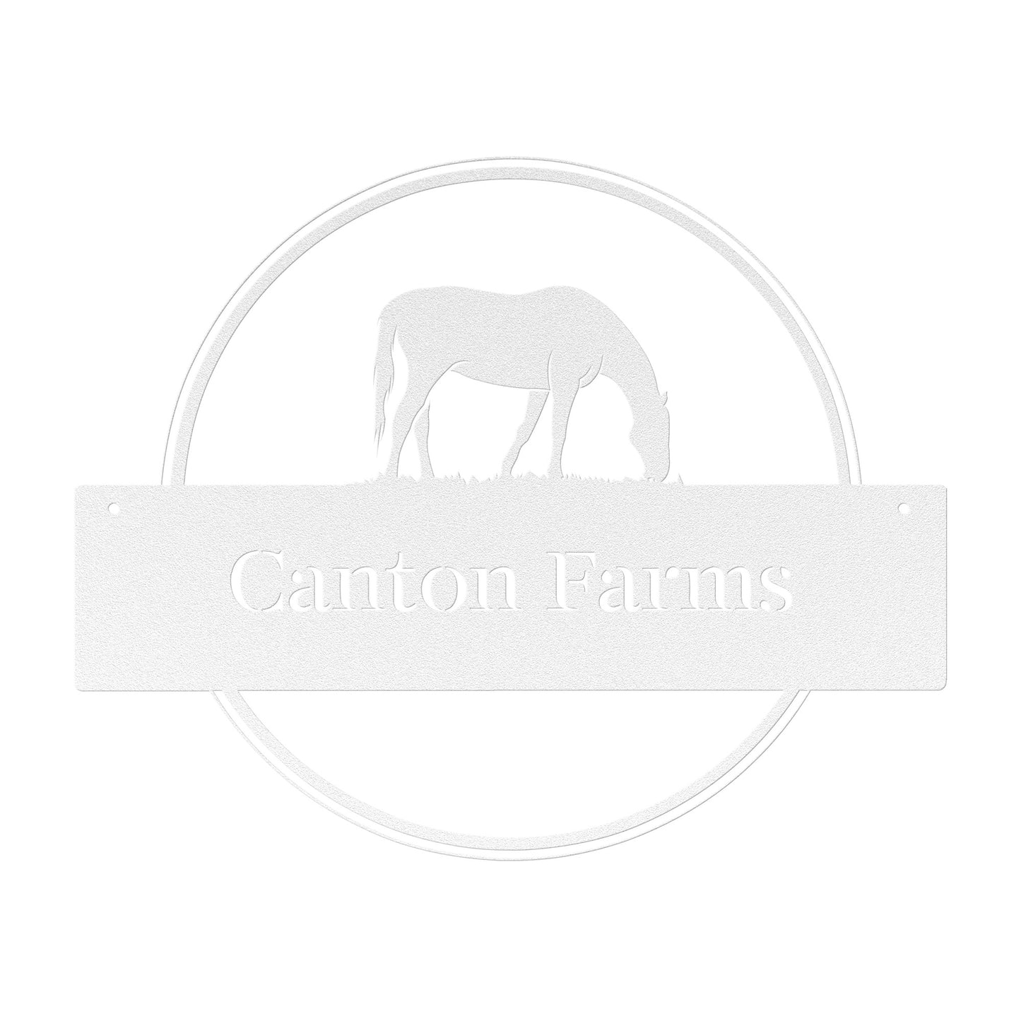 10008 - * Custom Grazing Horse Farm Sign