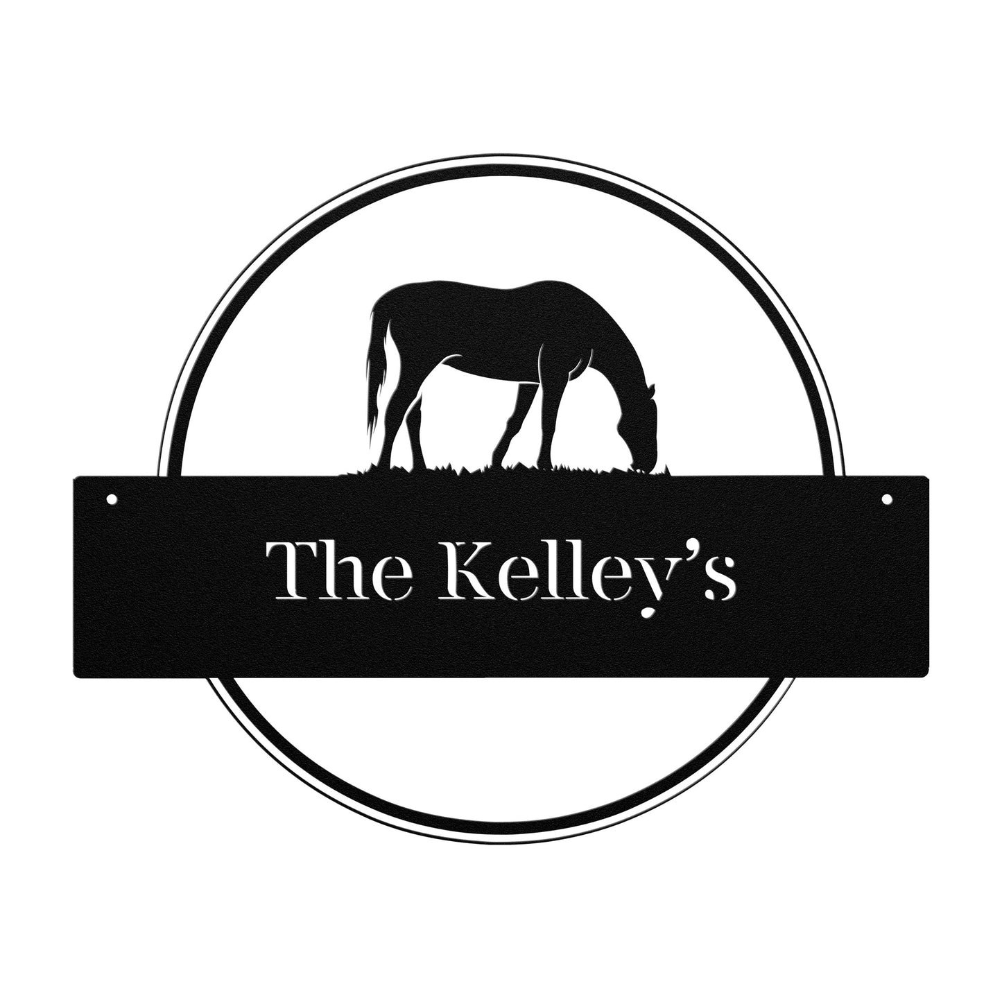 10010 - * Custom Grazing Horse Name Sign