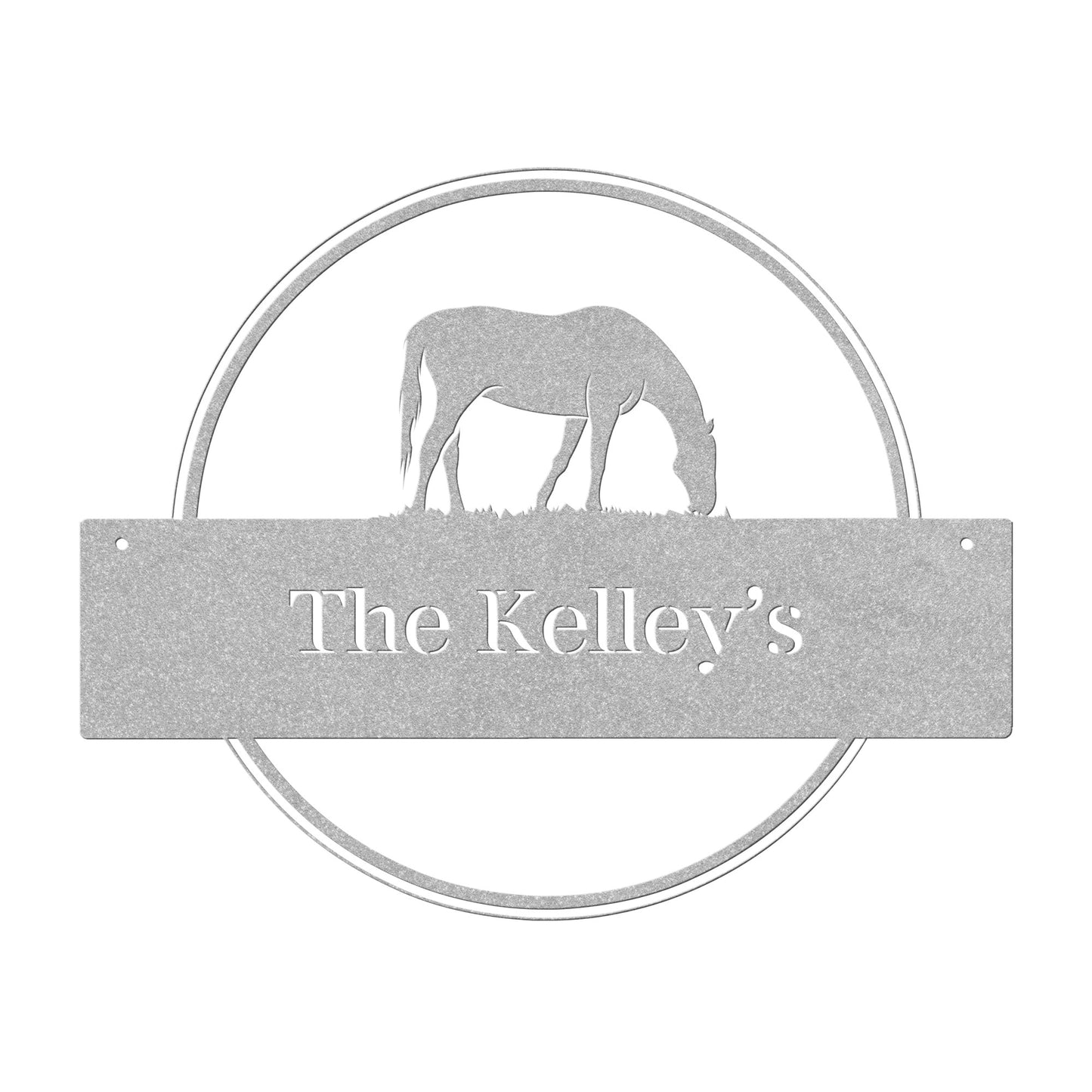 10010 - * Custom Grazing Horse Name Sign