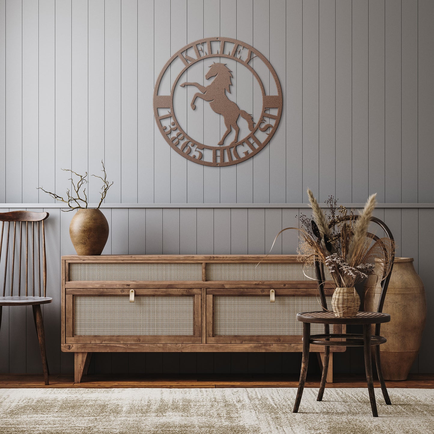 10020 - * Custom Horse Family Address Sign