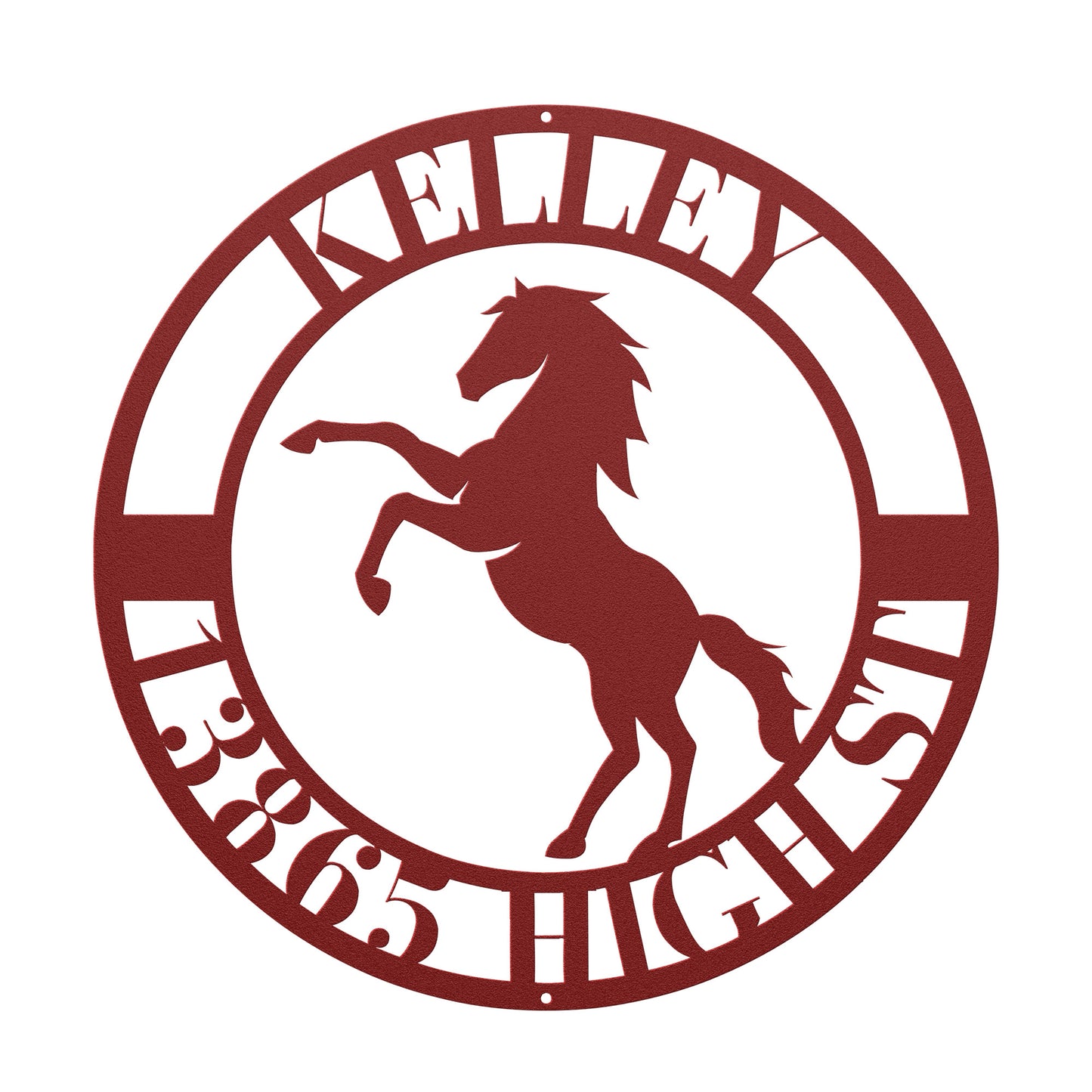 10020 - * Custom Horse Family Address Sign