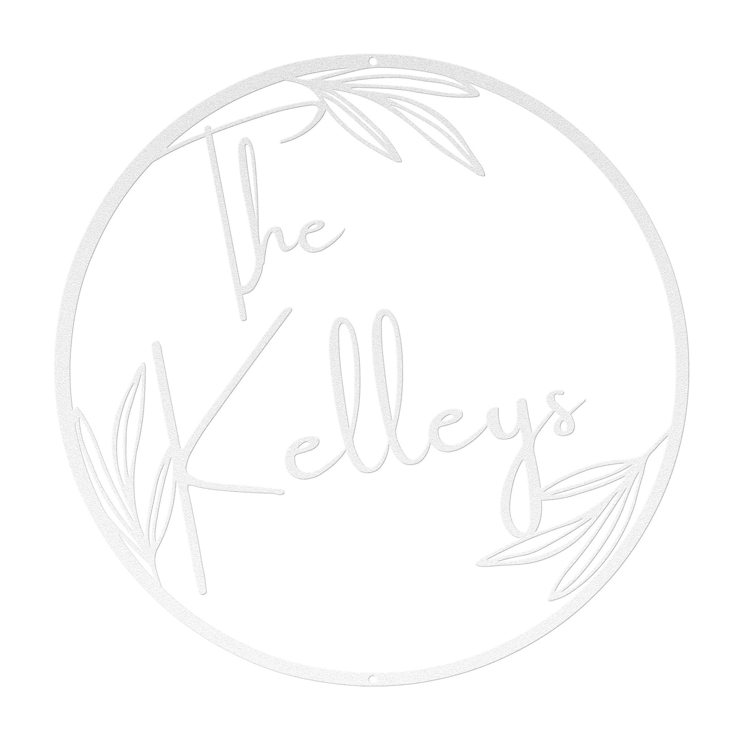 10041 - * Custom Leaf Family Name Circular Sign