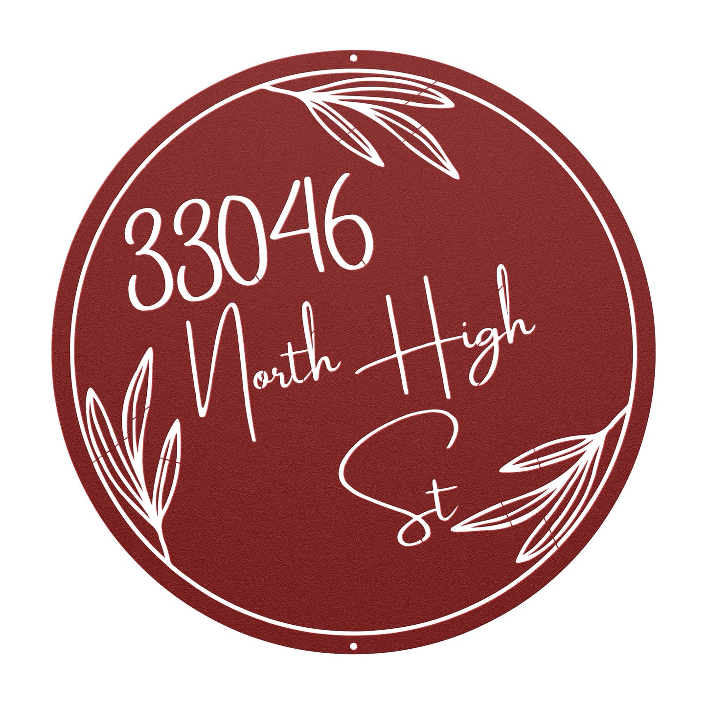 10039 - * Custom Modern Address Leaf Sign