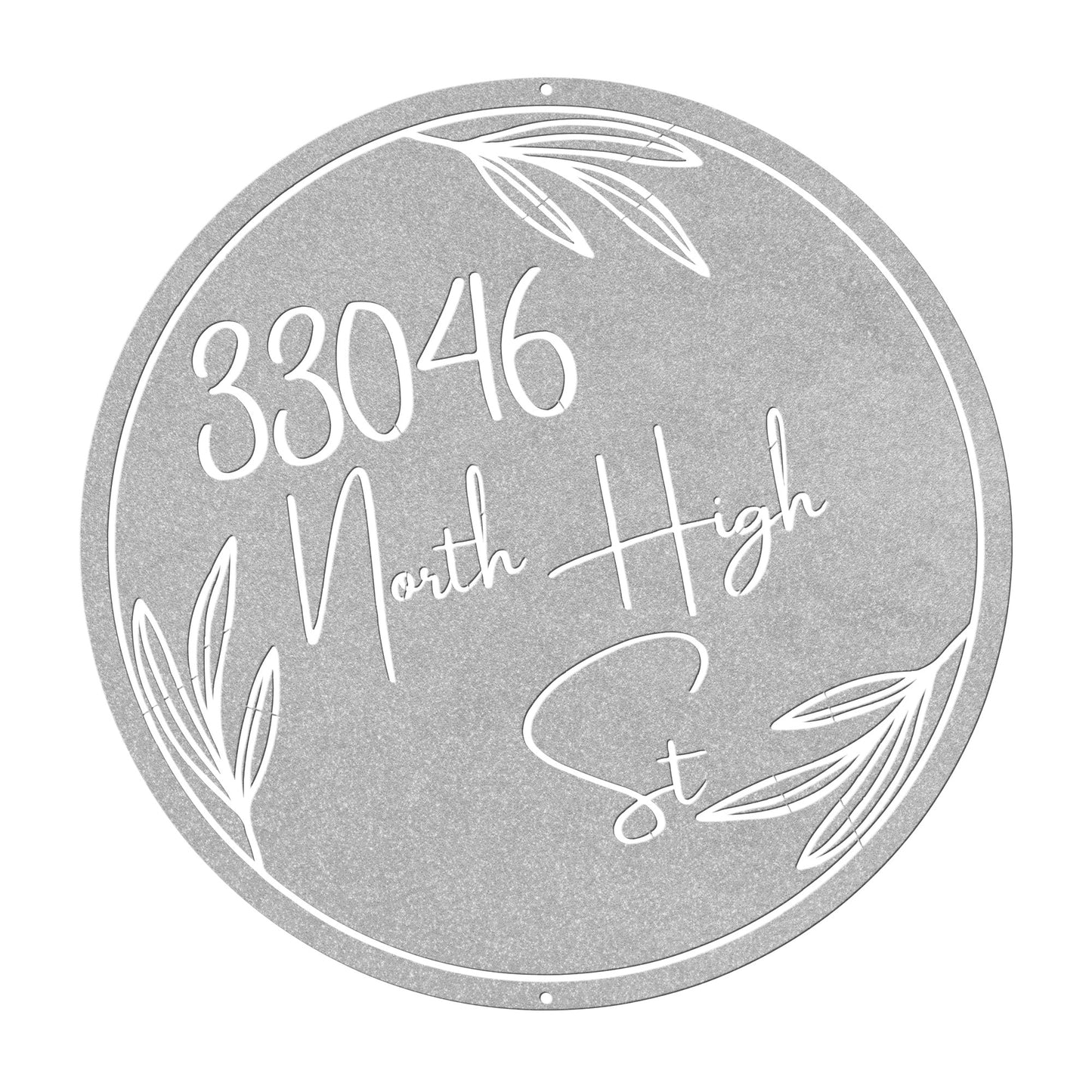 10039 - * Custom Modern Address Leaf Sign