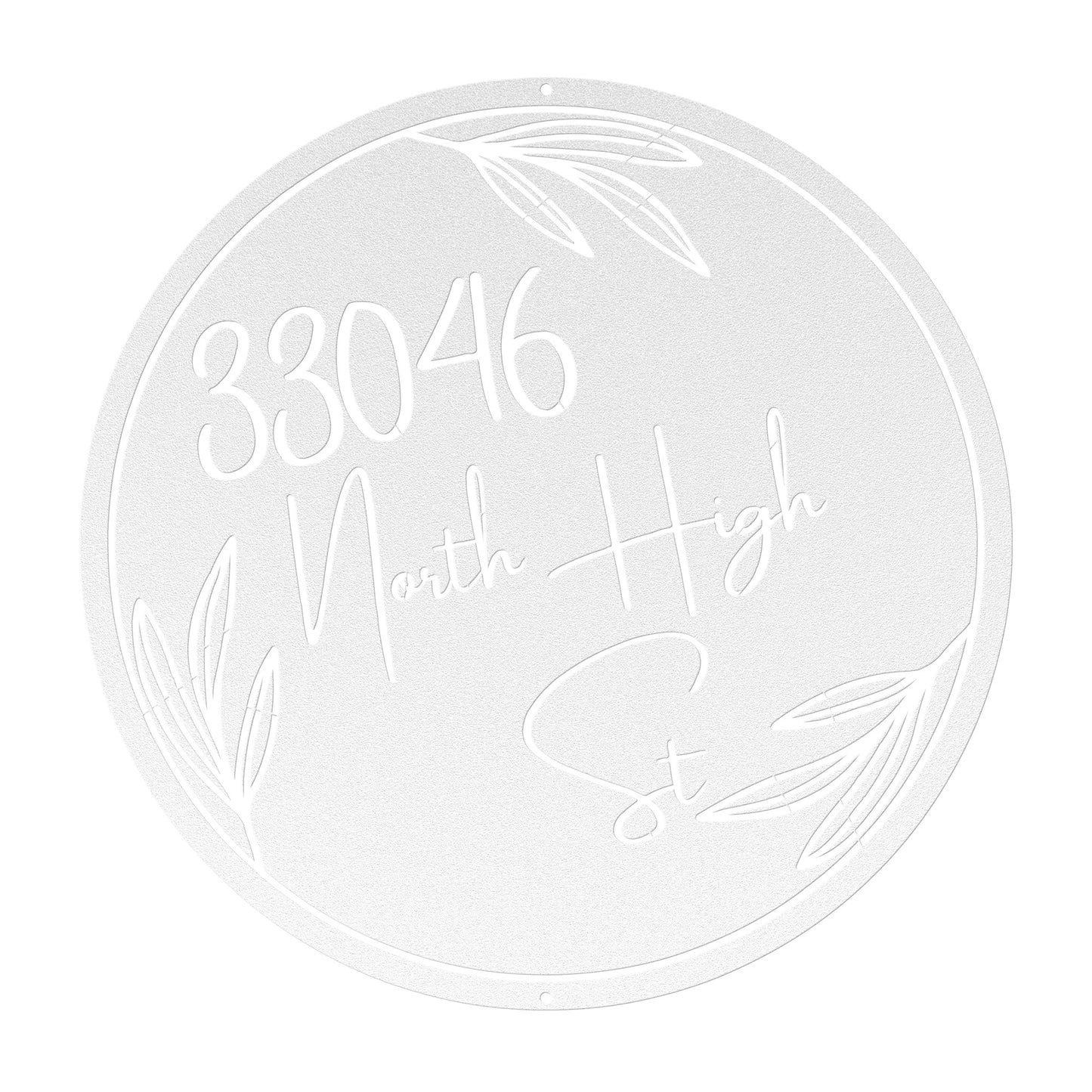 10039 - * Custom Modern Address Leaf Sign