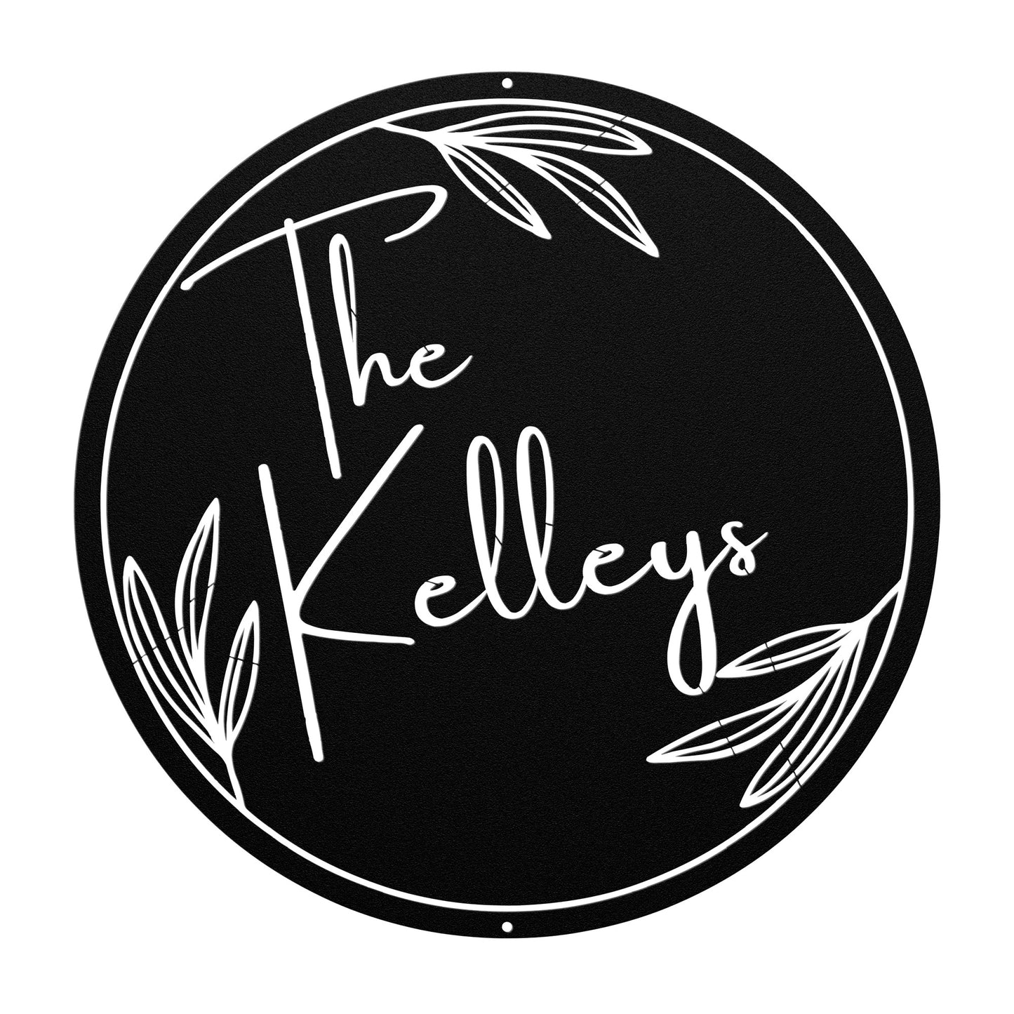10040 - * Custom Modern Name Metal Sign