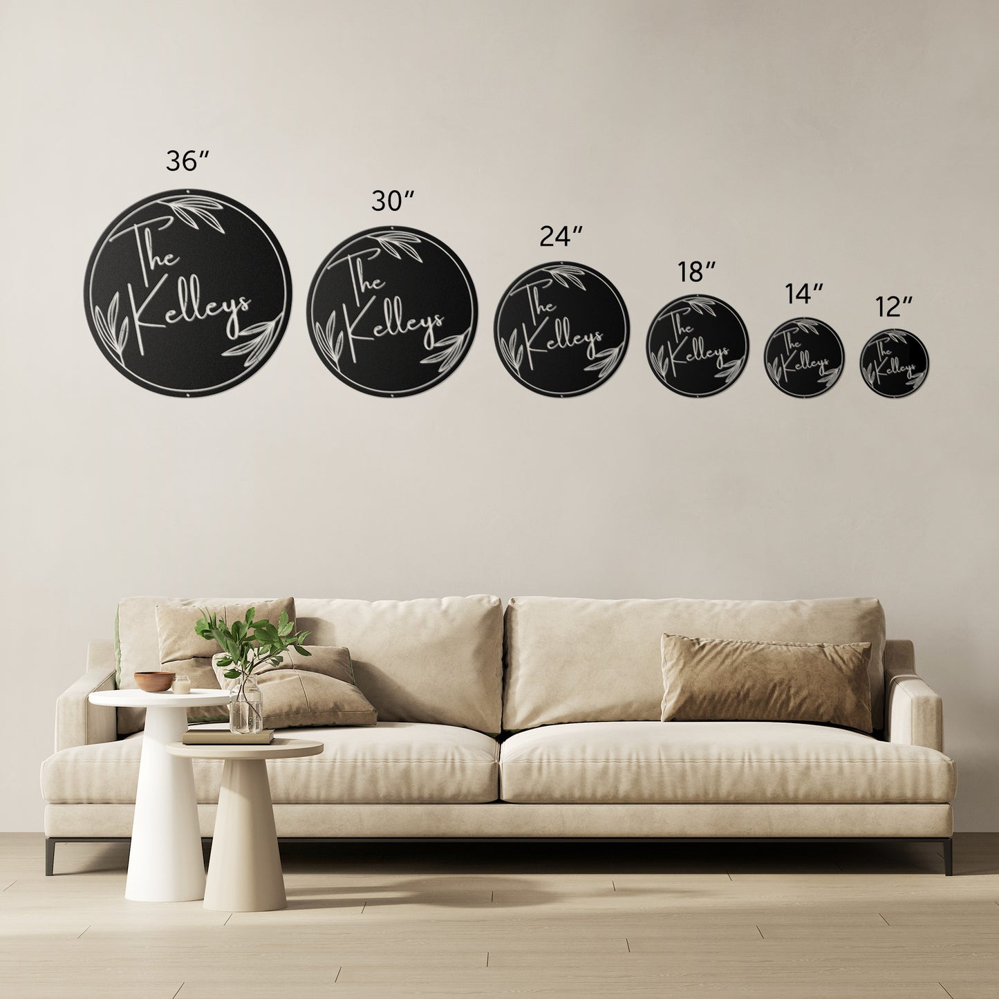 10040 - * Custom Modern Name Metal Sign