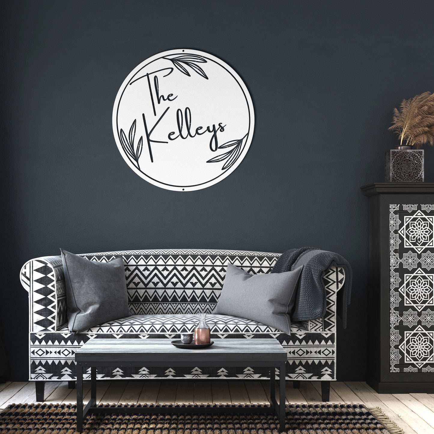 10040 - * Custom Modern Name Metal Sign