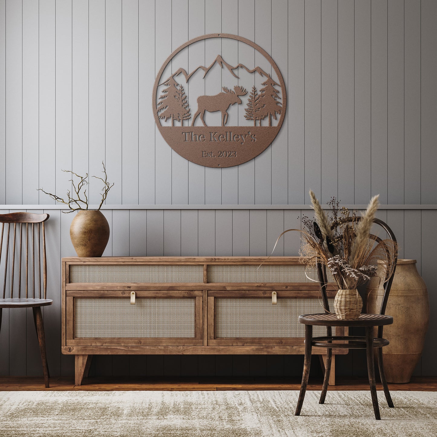 10171 - * Custom Moose Mountain Scene Family Sign