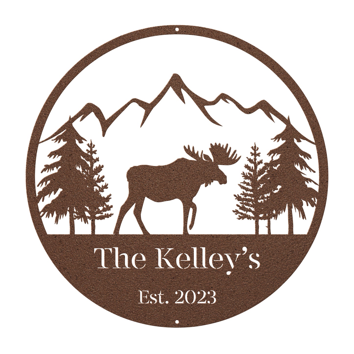 10171 - * Custom Moose Mountain Scene Family Sign