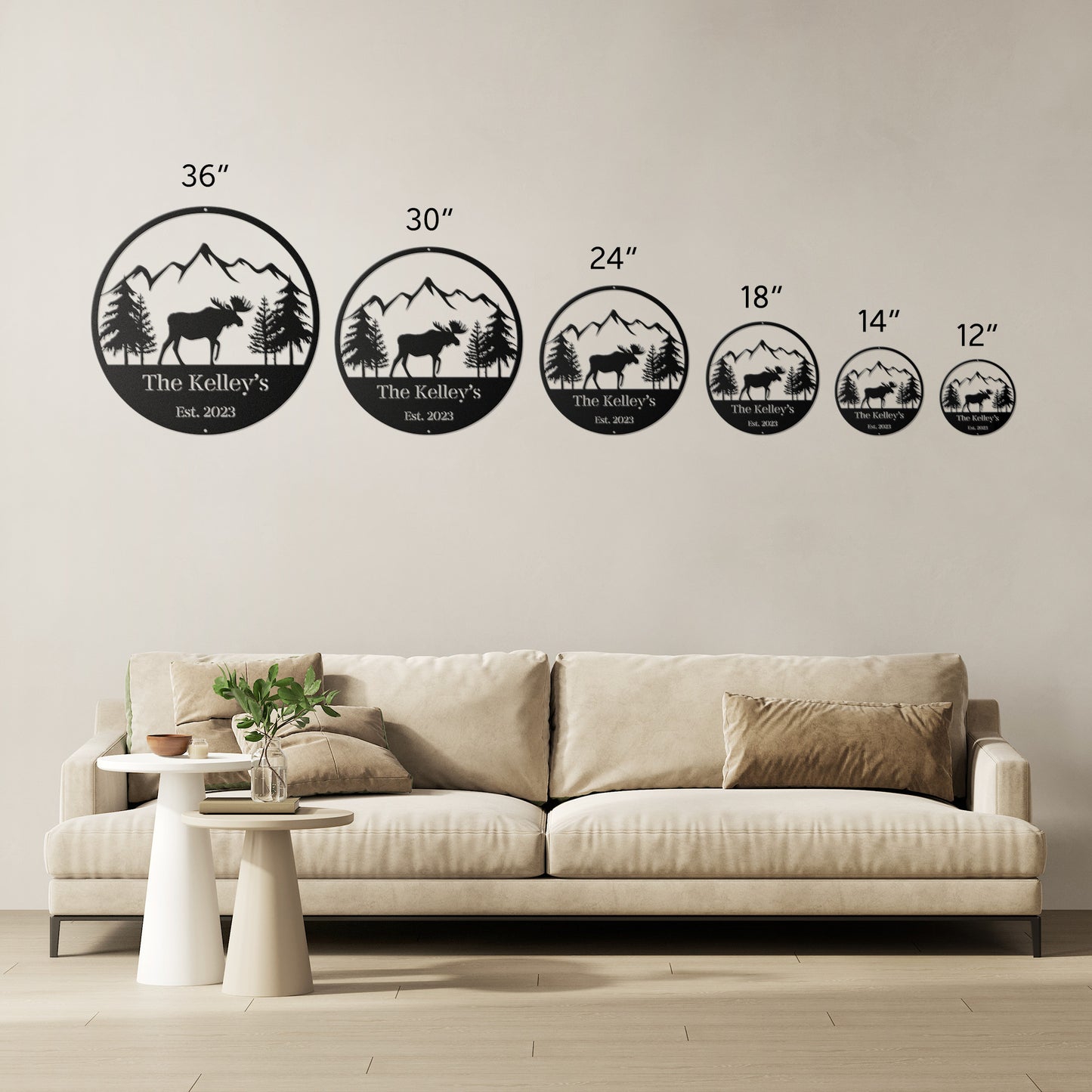 10171 - * Custom Moose Mountain Scene Family Sign