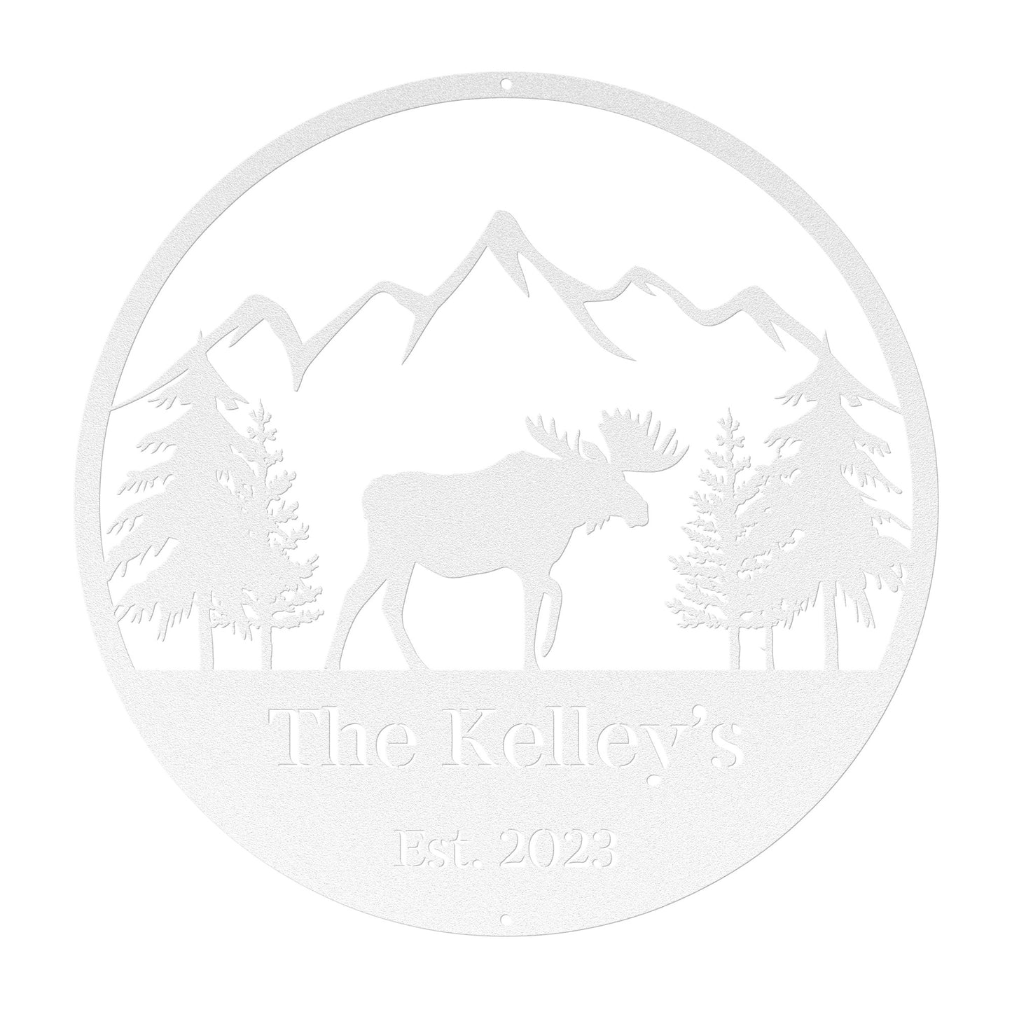 10171 - * Custom Moose Mountain Scene Family Sign
