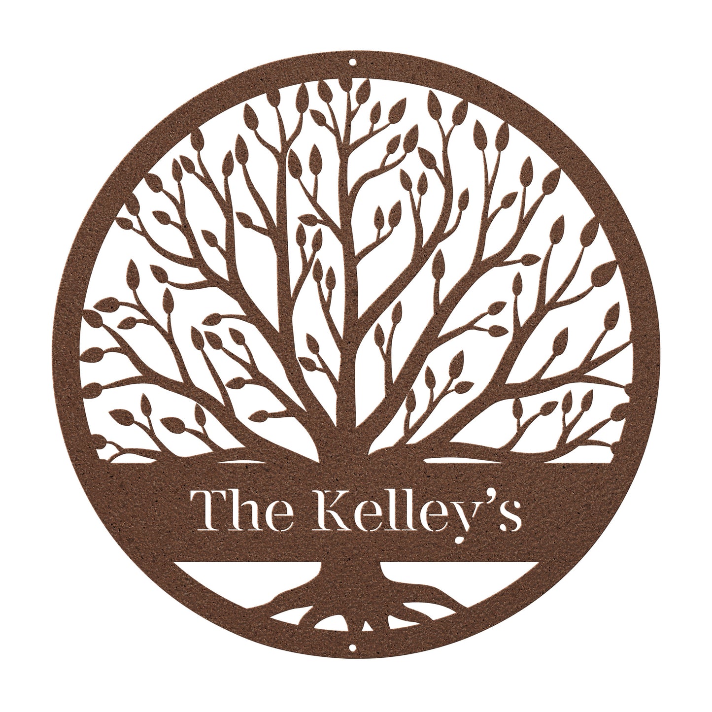 10500 - Tree Circle Customizable Name Metal Sign
